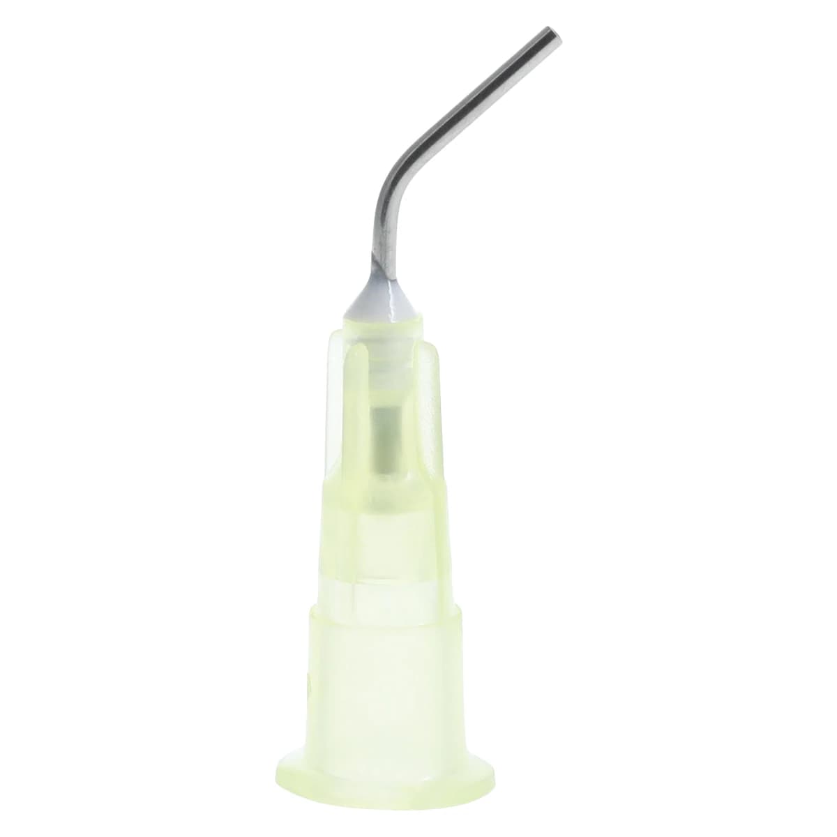 HSI Prebent Dispensing Tips, Yellow, 20 Gauge, Luer-Lock, 100/Pk - HSI Prebent Dispensing Tips Bulk Package - Image 1