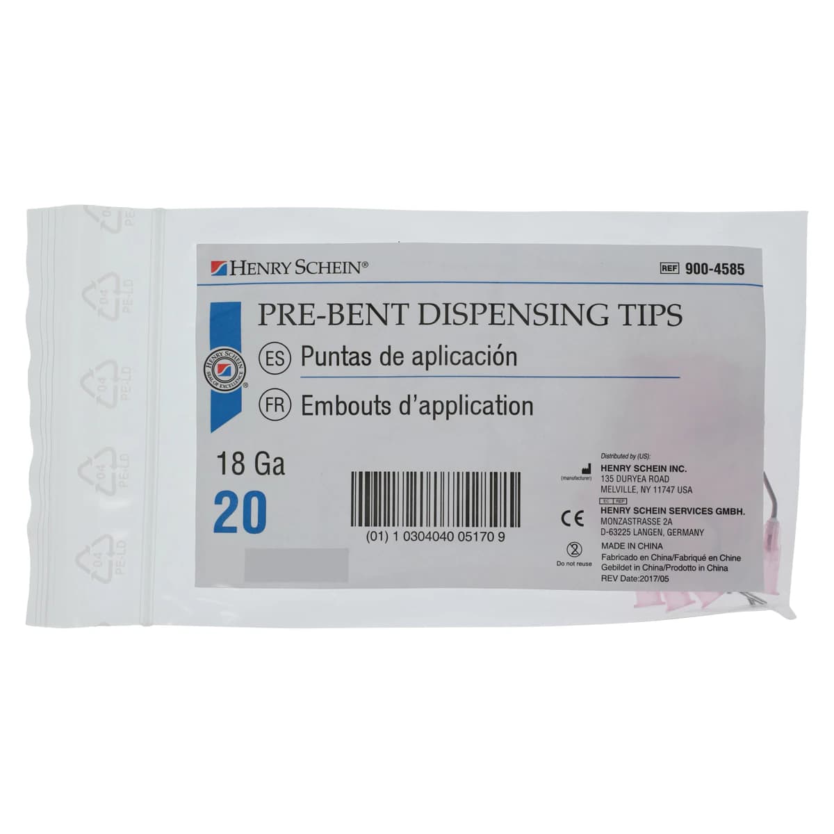 Henry Schein Pre Bent Dispensing Tips, Pink, 18 Gauge, 20/Pk thumbnail 3