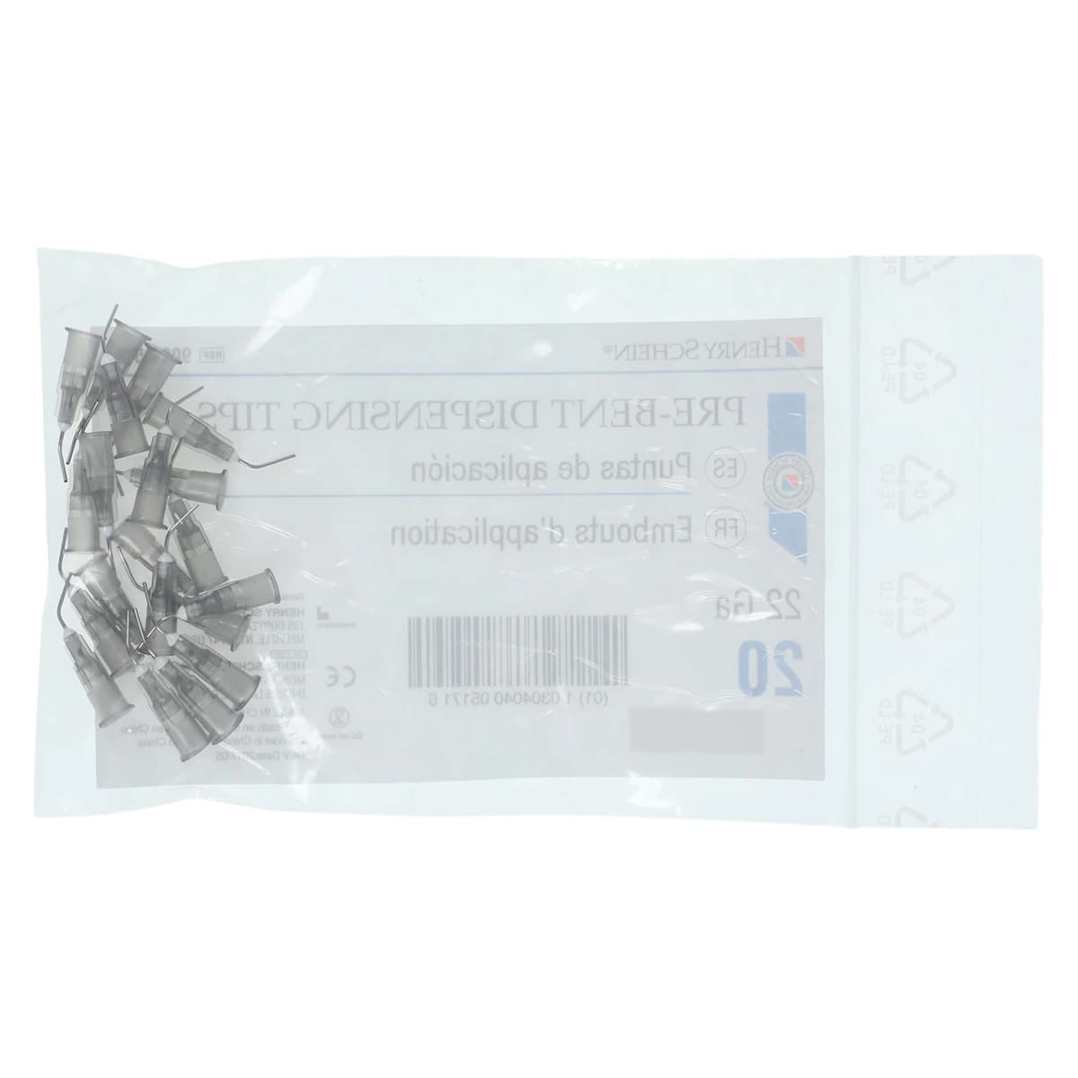 Henry Schein Pre Bent Dispensing Tips, Gray, 22 Gauge, 20/Pk thumbnail 4