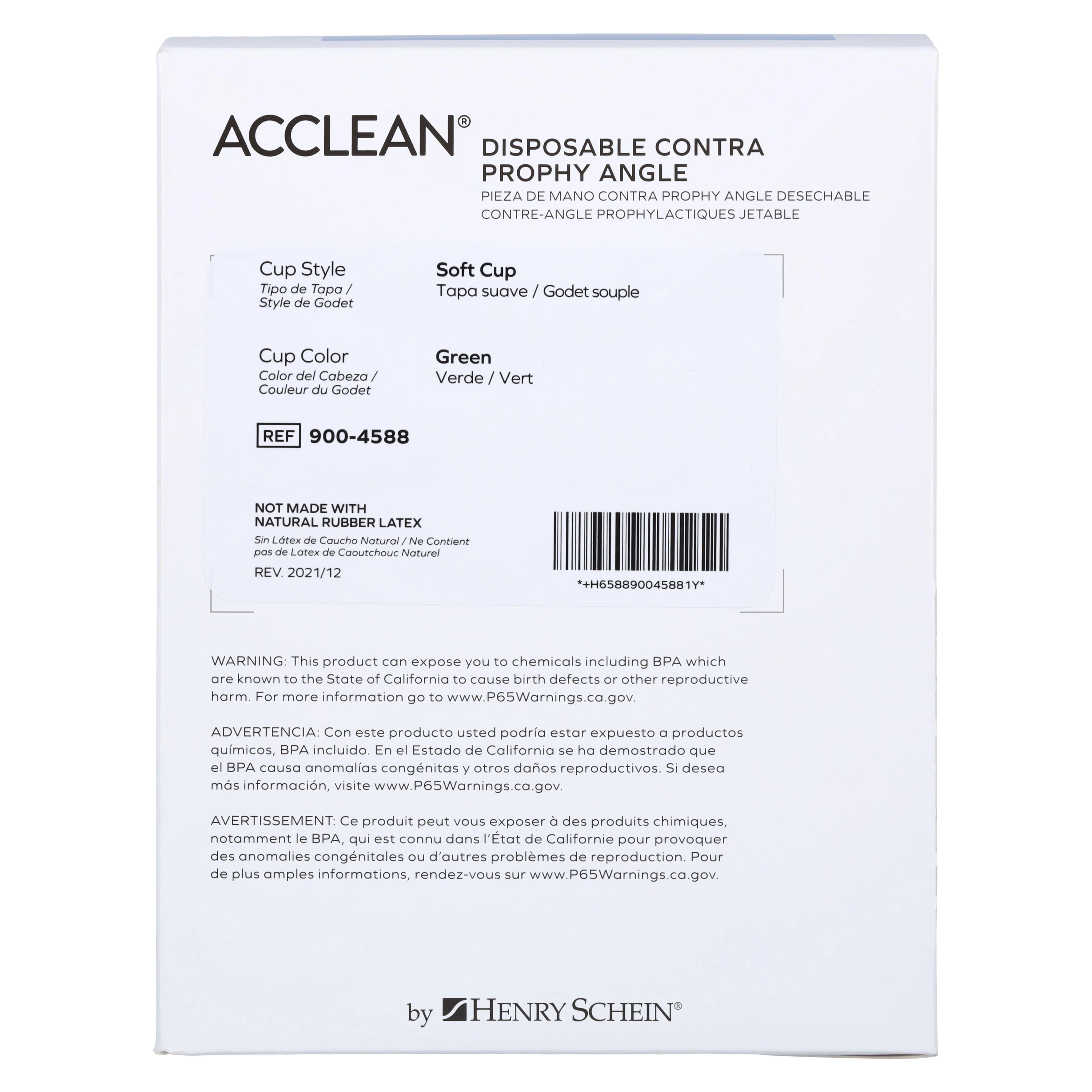 Acclean Snap-On Disposable Contra Prophy Angle, Soft Green, Latex-Free, 100/Bx thumbnail 7