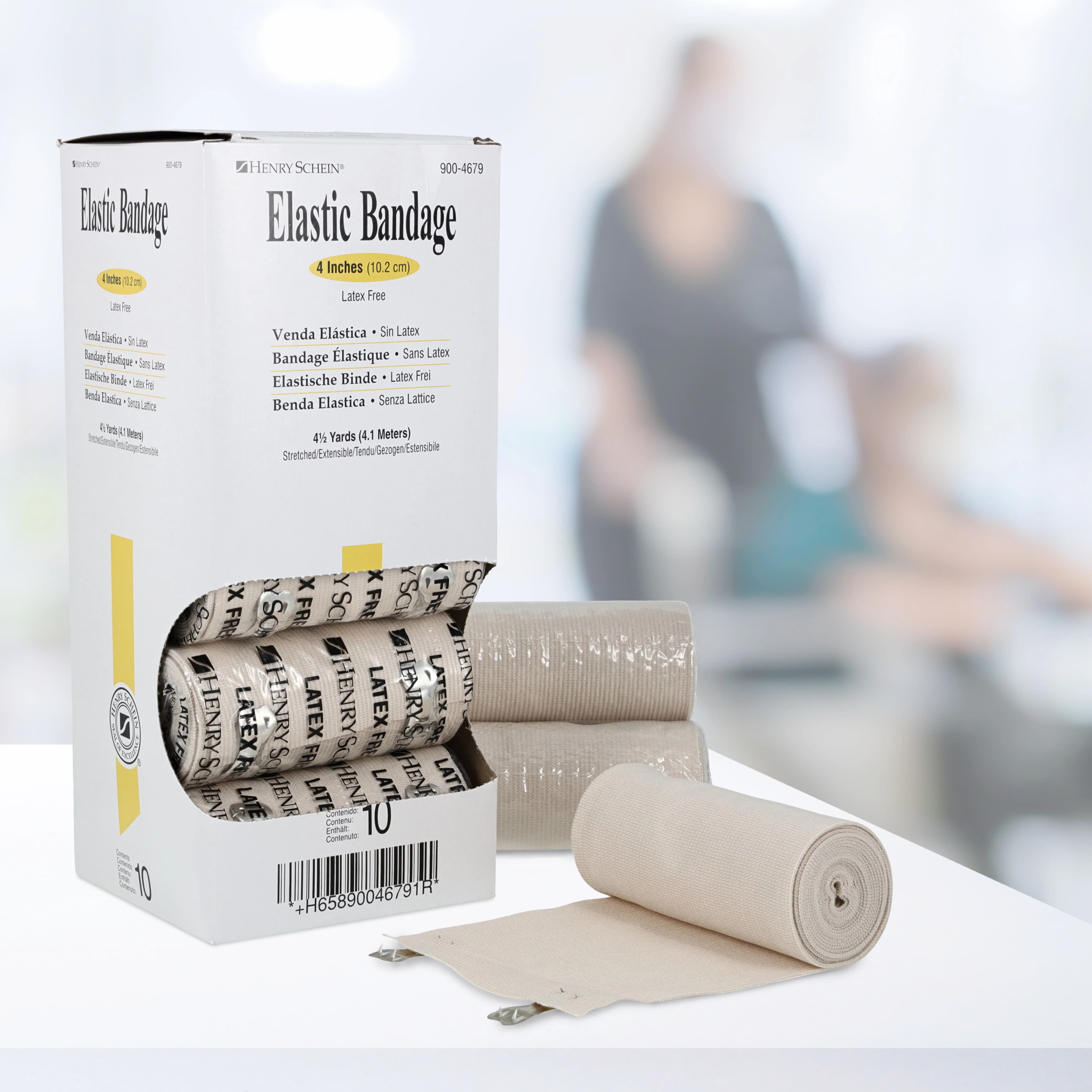 Stretch Bandage Elastic Clips, 4" x 4.5 yd, Tan, Non-Sterile, 10/Box thumbnail 4
