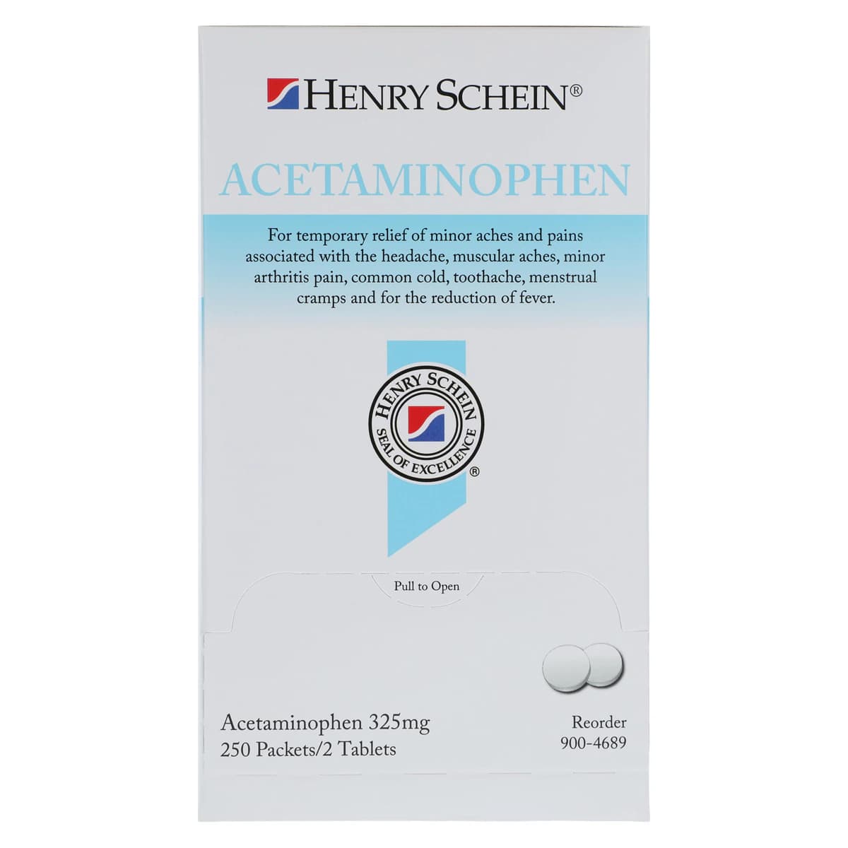 Henry Schein APAP Regular Strength Pain Reliever Tablets, 325mg, 250 Tablets x 2/Box thumbnail 10