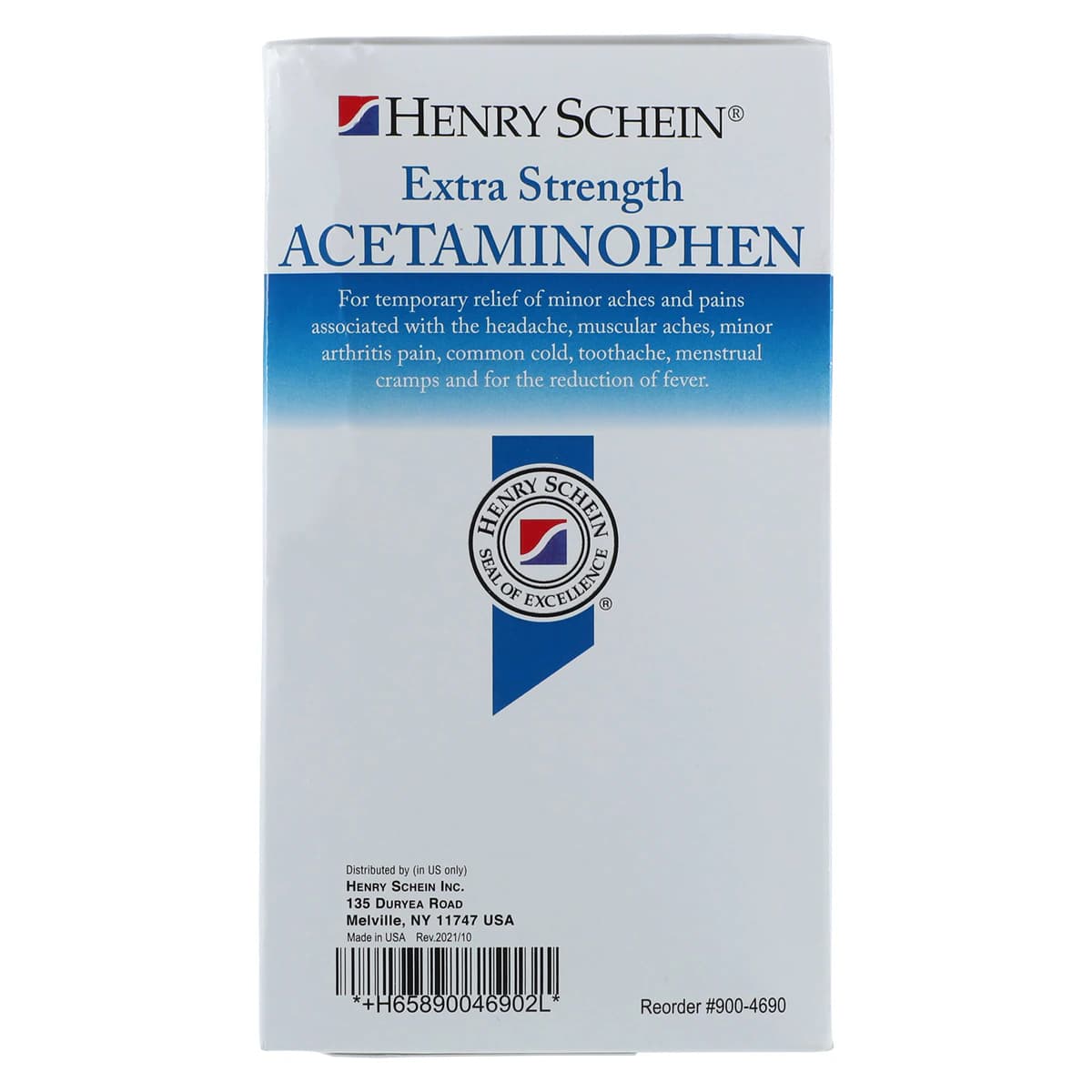 Henry Schein APAP Extra Strength Pain Reliever/Fever Reducer Tablets, 500mg, 250 Tablets per Pouch, 2 Pouches per Box thumbnail 12