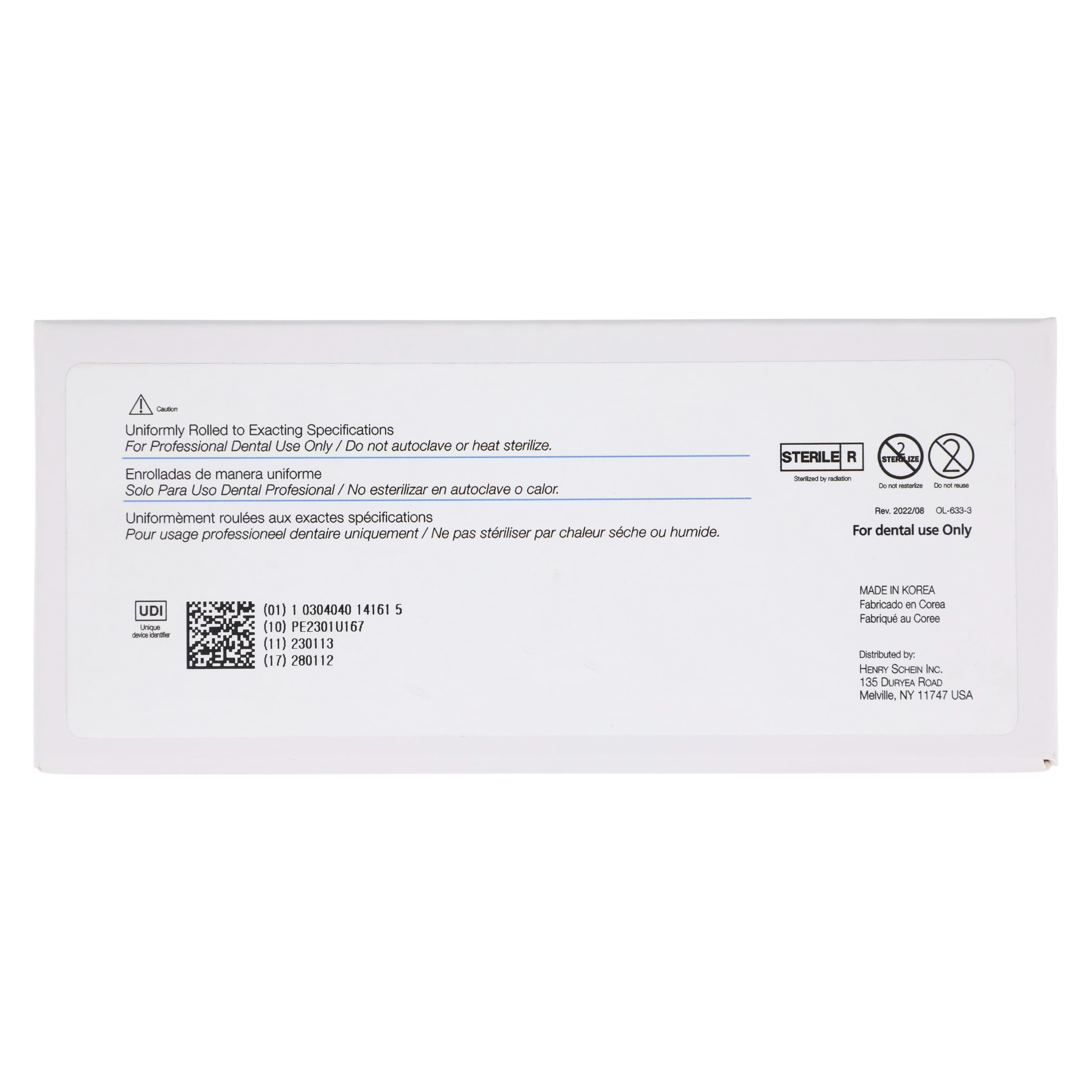Henry Schein Absorbent Points #506, ISO 15, 0.02 Taper, Sterile, 180/Box thumbnail 2