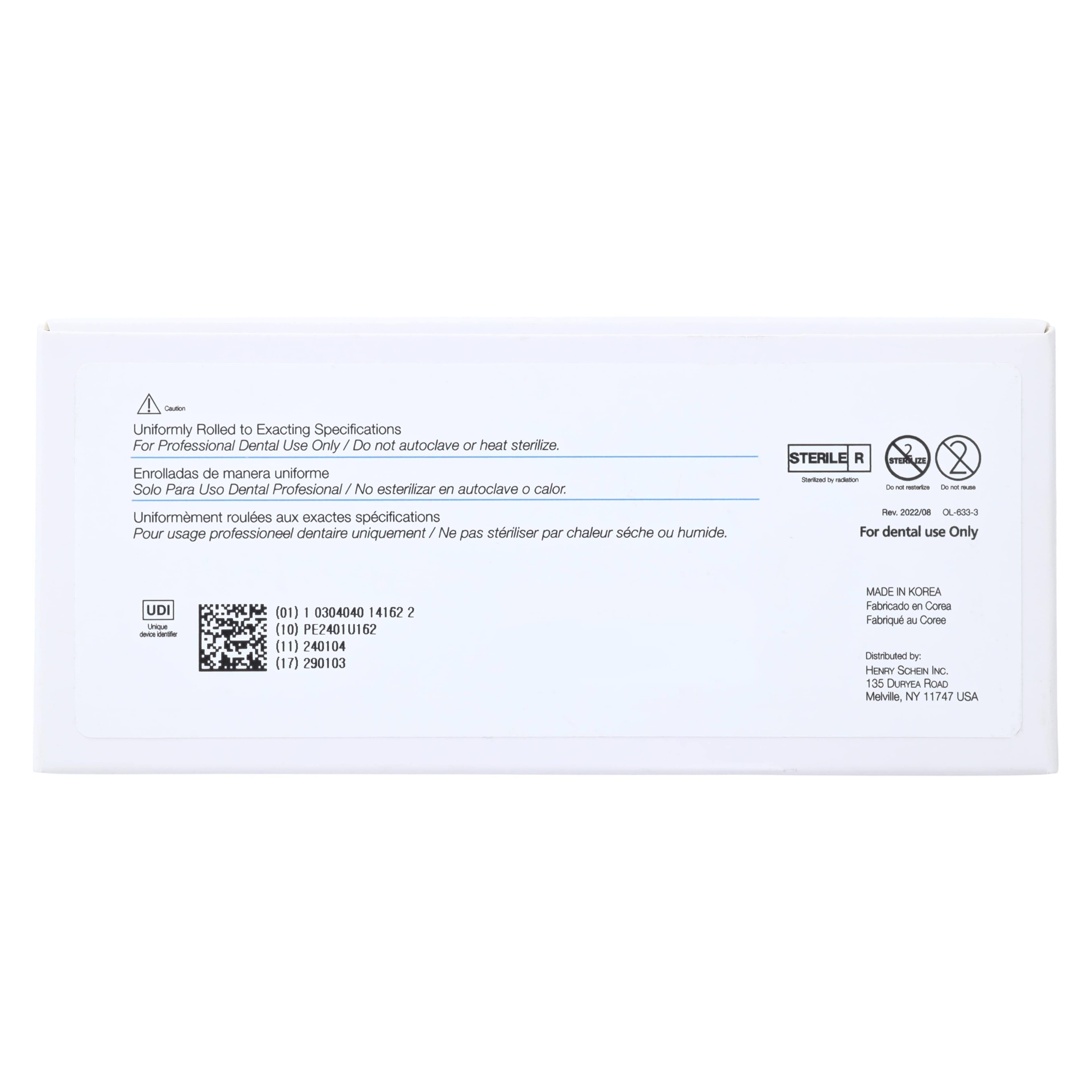 Henry Schein Absorbent Points #506, ISO 20, 0.02, Sterile, 180/Box thumbnail 2
