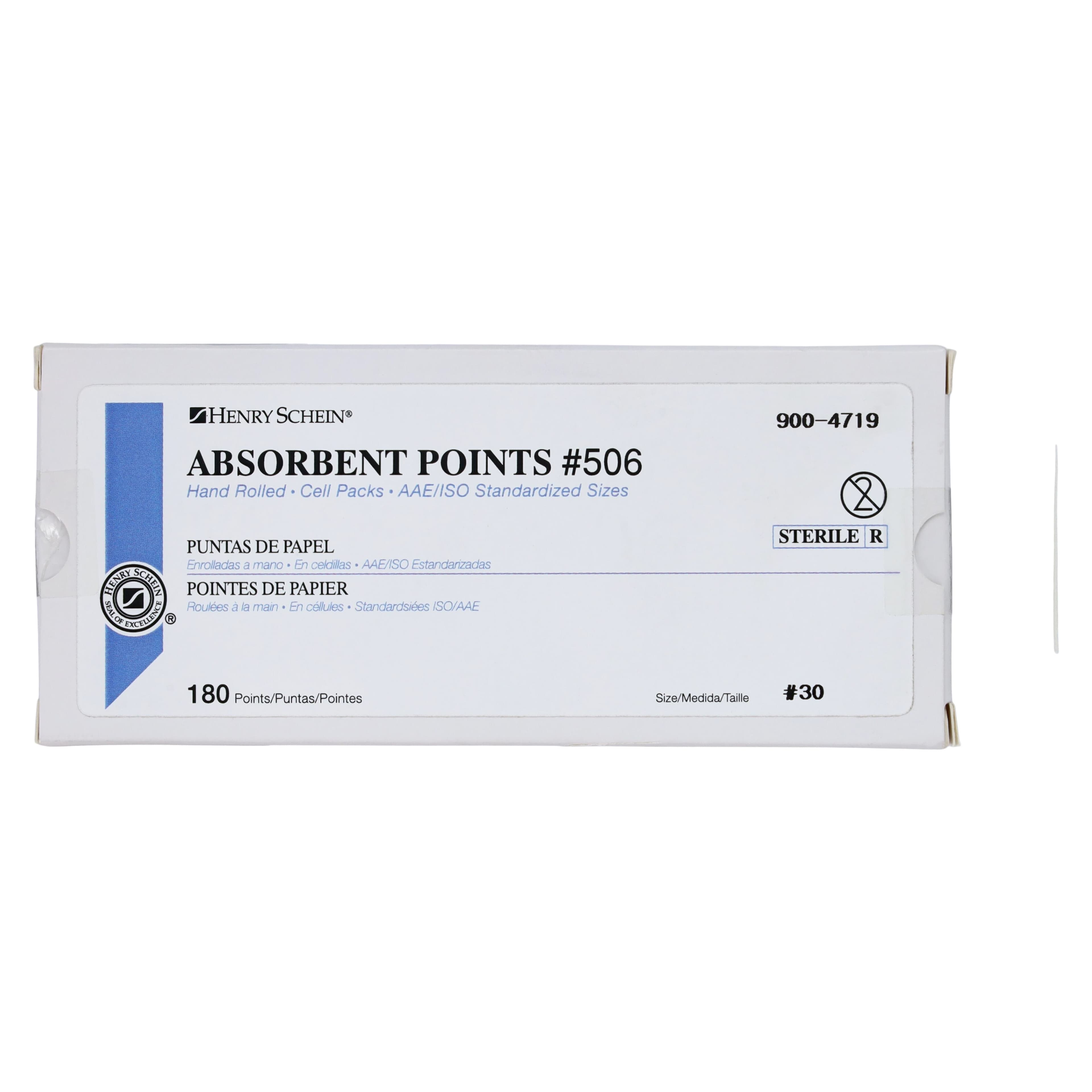 Henry Schein Absorbent Points #506, ISO 30, 0.02, Sterile, 180/Box thumbnail 5