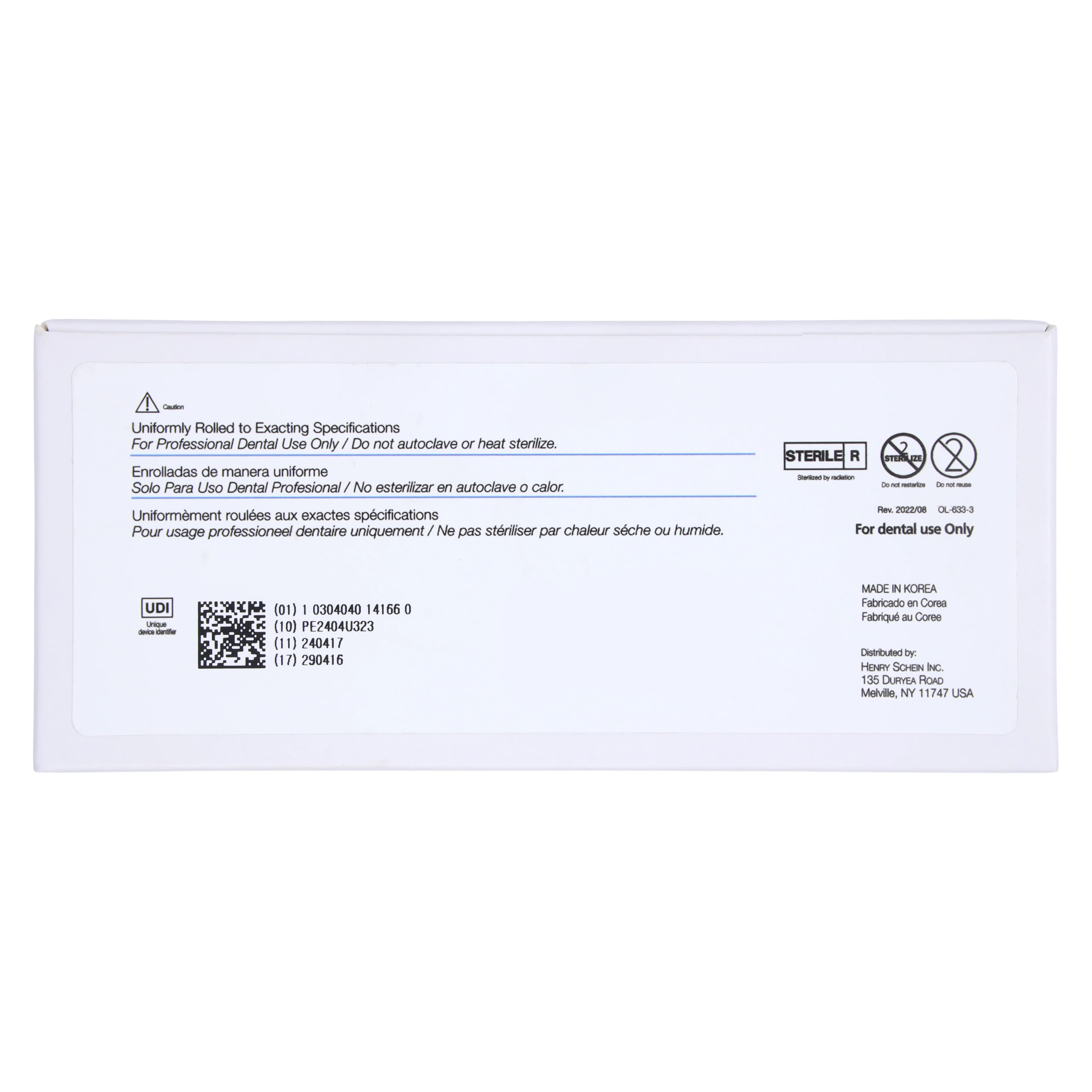Henry Schein Absorbent Points #506, ISO 40, 0.02, Sterile, 180/Box thumbnail 2