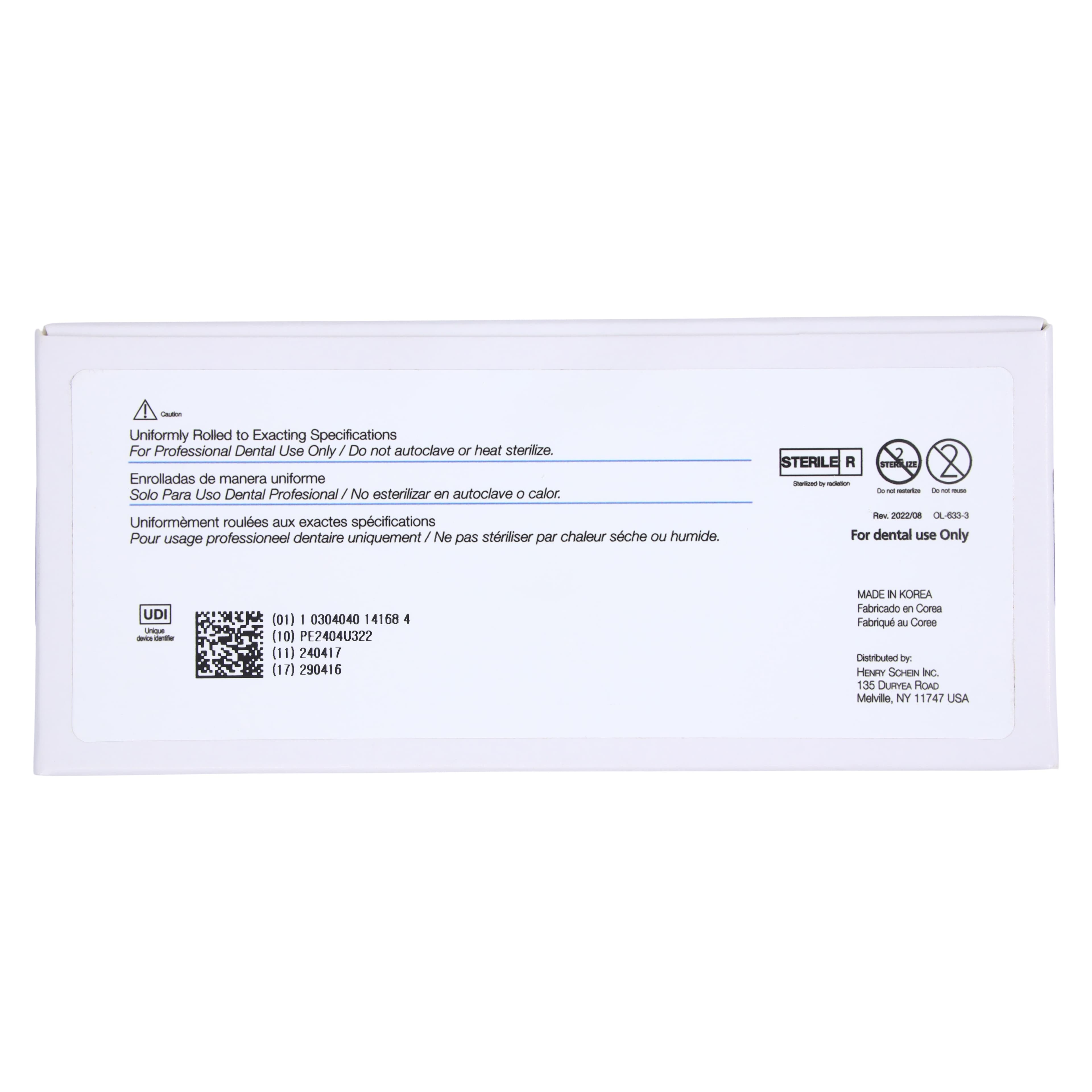 Henry Schein Absorbent Points #506, ISO 50, 0.02, Sterile, 180/Box thumbnail 2