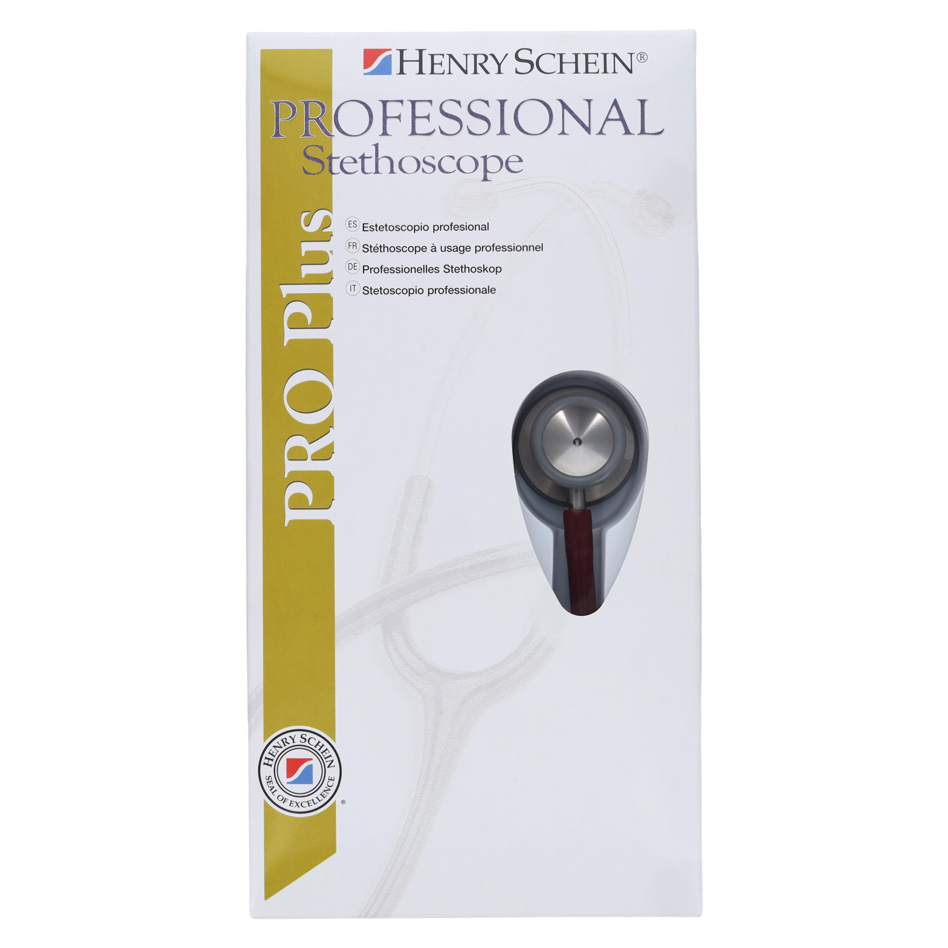Henry Schein Adscope Dual Stethoscope, Reusable, Adult, Burgundy PVC Tubing thumbnail 8