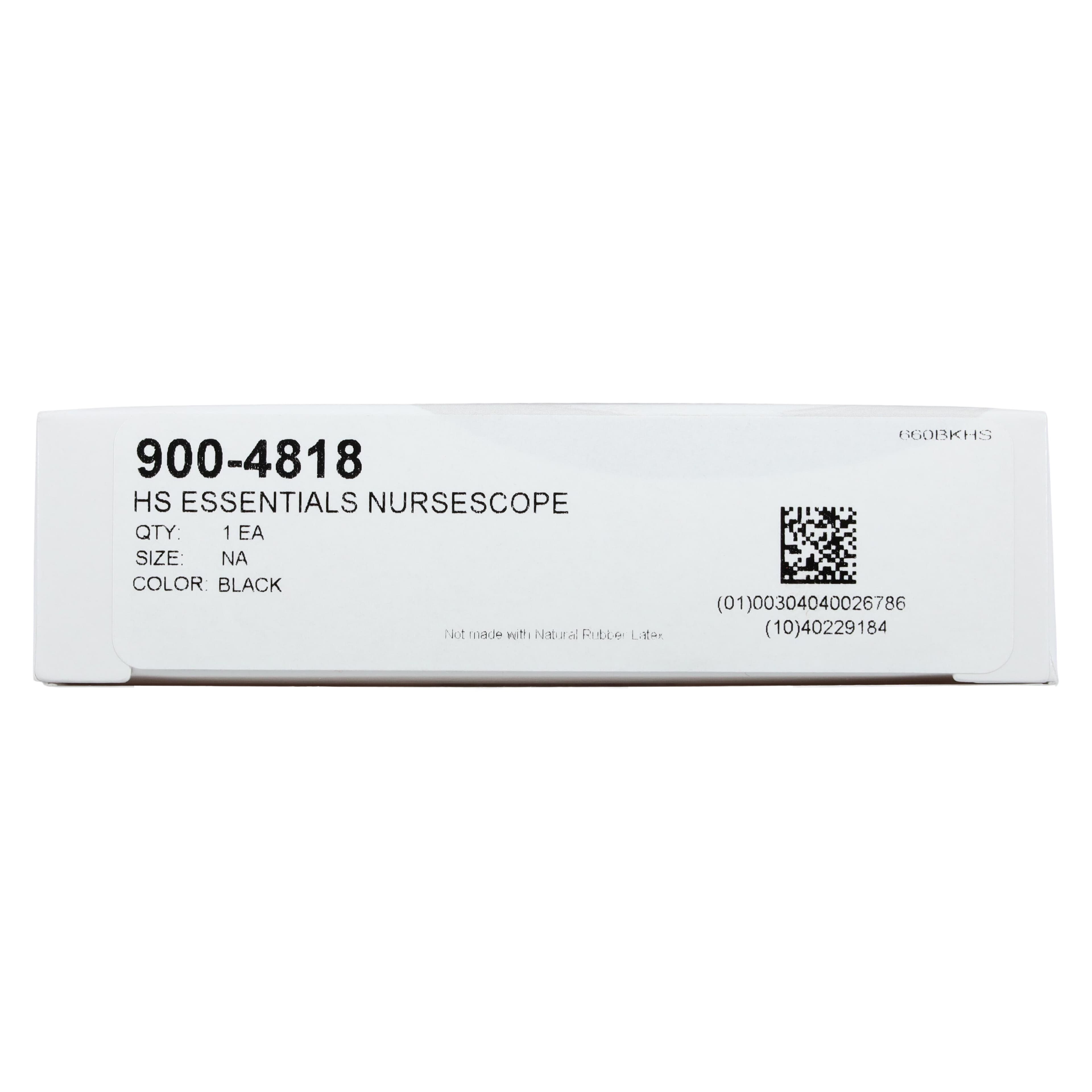 Essentials Healthcare Proscope Nurse Stethoscope, Reusable, Adult, Black PVC Tubing, Each thumbnail 12