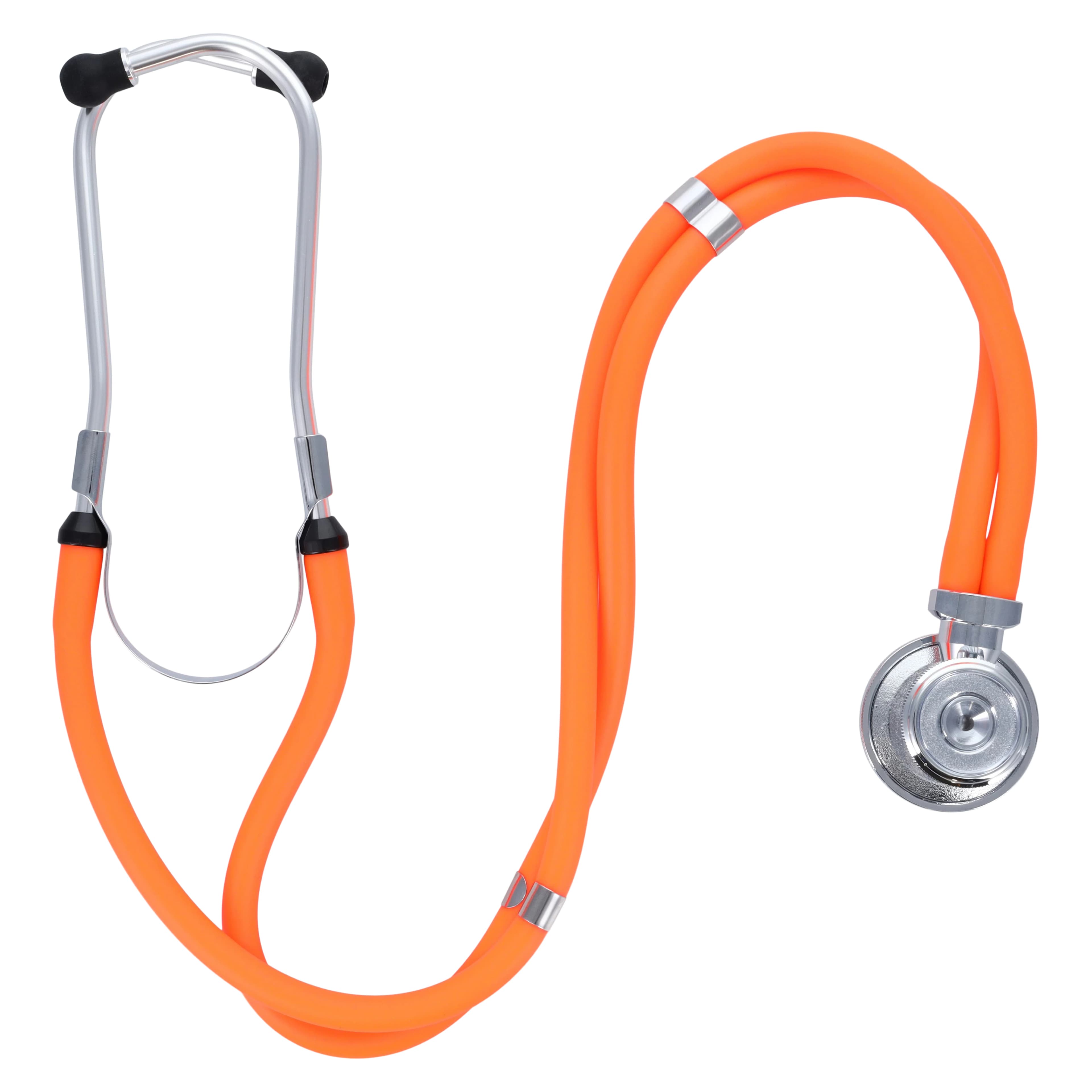 Henry Schein Adscope Pro Sprague Rappaport Stethoscope, Reusable, Adult/Pediatric, Neon Orange, 2-Tube thumbnail 2