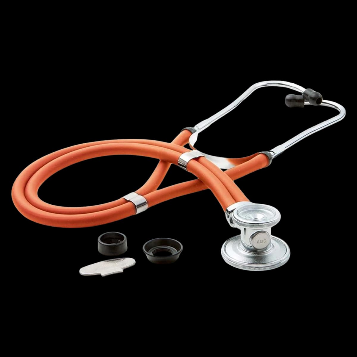 Henry Schein Adscope Pro Sprague Rappaport Stethoscope, Reusable, Adult/Pediatric, Neon Orange, 2-Tube - Stethoscope Sprague Pro - Image 1