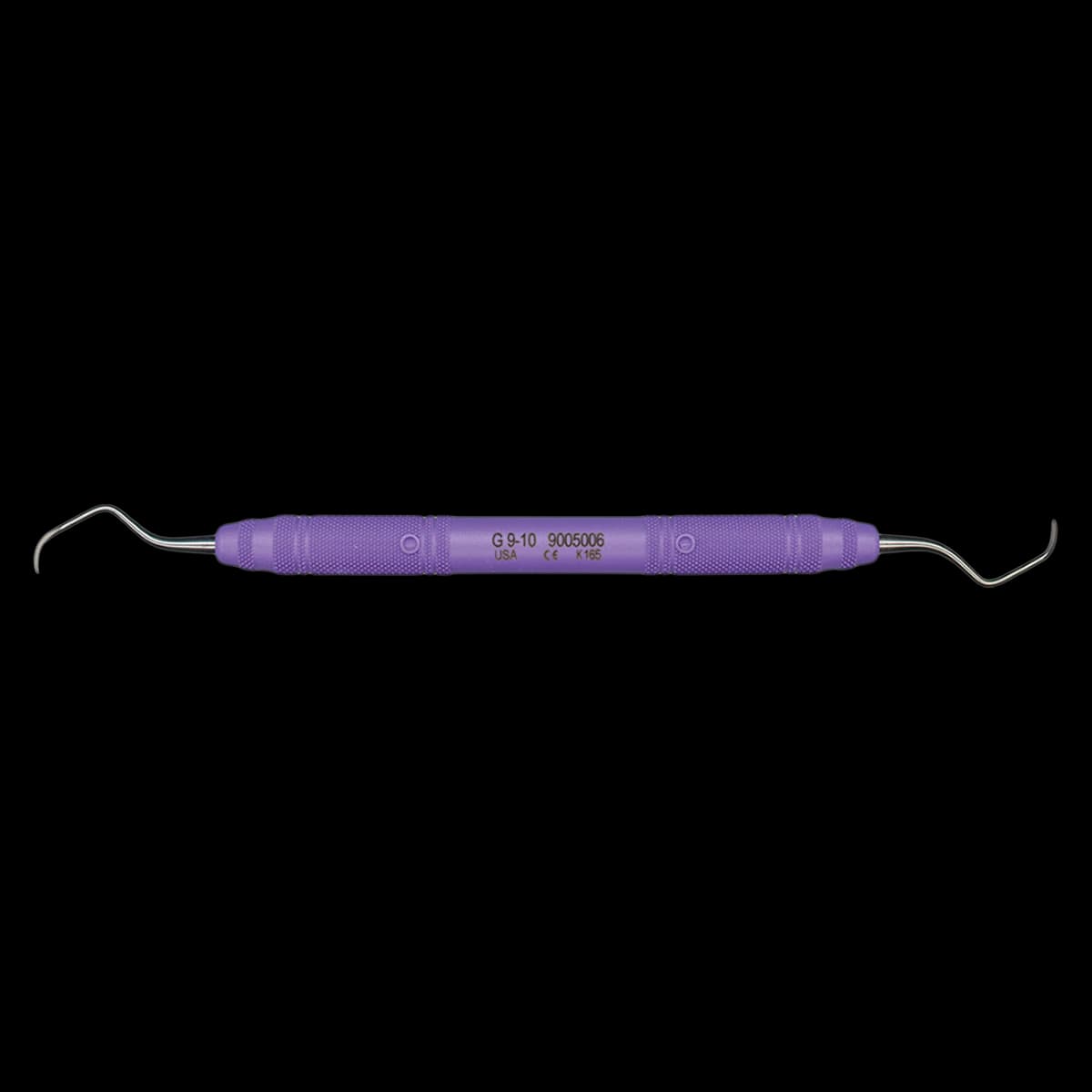 Henry Schein MaxiGrip Gracey Curette 9/10, Double End, Resin Handle, 9.5 mm, Each - 9/10 Gracey Curette - Image 1