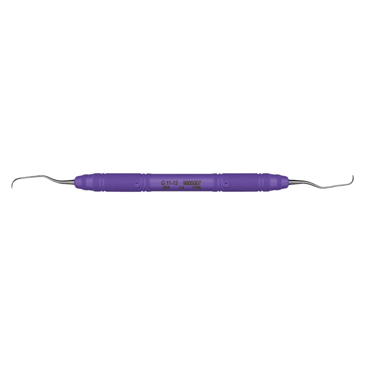 Henry Schein MaxiGrip Gracey Curette 11/12, Double End, 9.5 mm Resin Handle - 11/12 Gracey Curette - Image 1