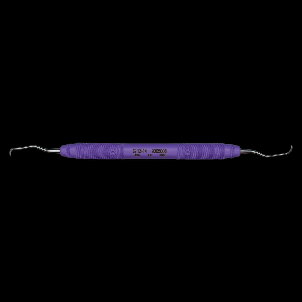 Henry Schein MaxiGrip Gracey Curette 13/14, Double End, 9.5 mm Resin Handle thumbnail 2