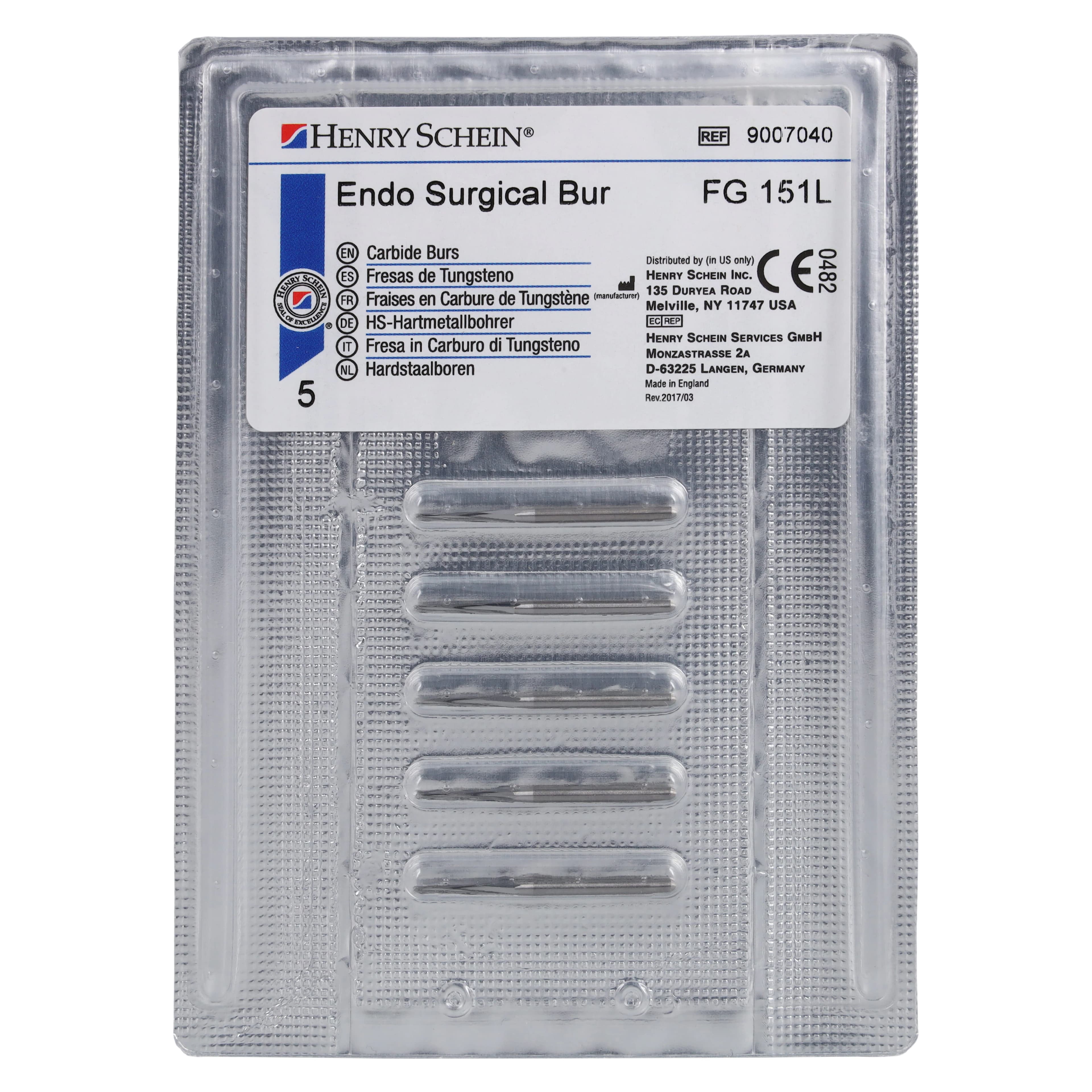 Endo Surgical FG Carbide Burs, Surgical, Friction Grip 151, 5/Pk thumbnail 5