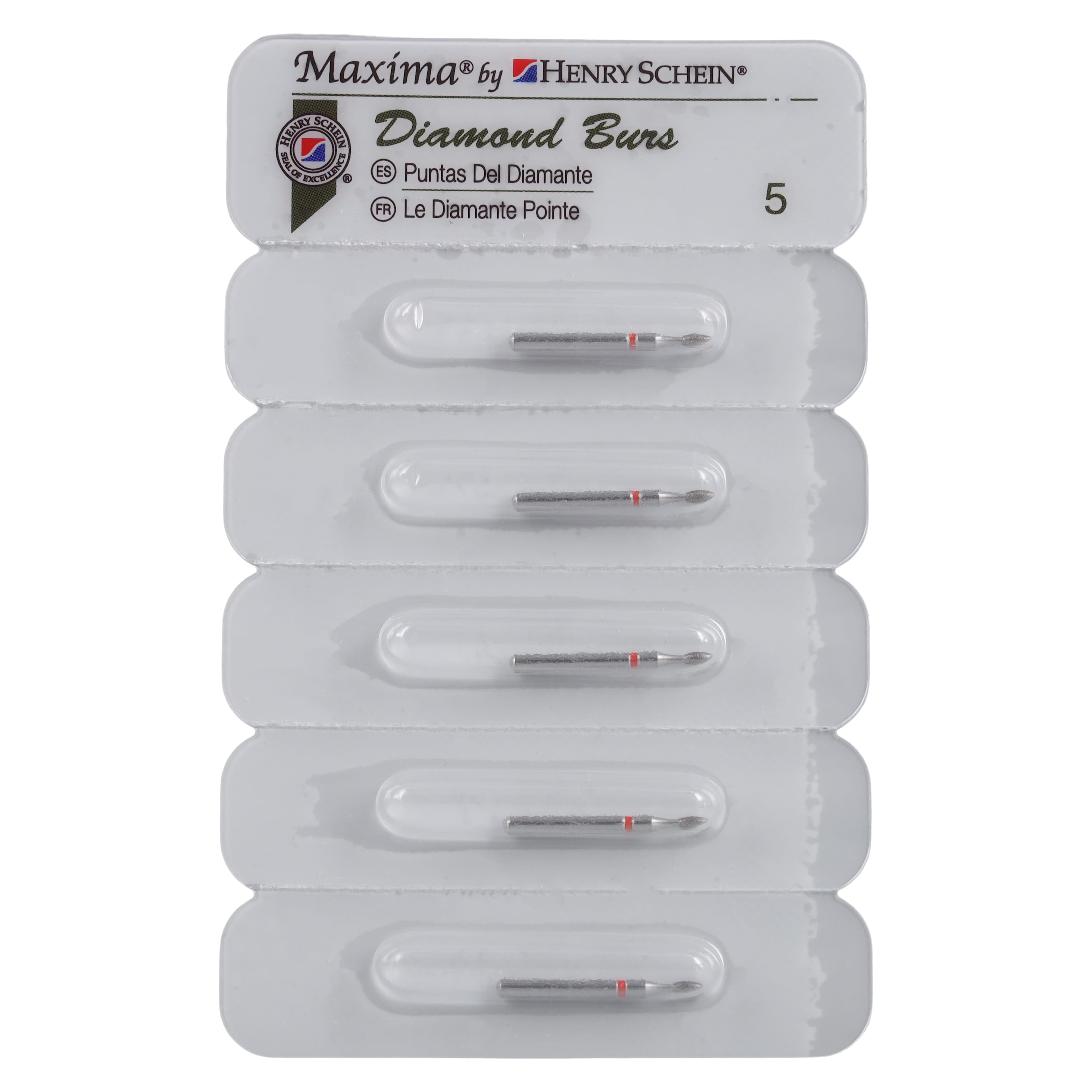 Maxima Diamond FG 379-014F Friction Grip Fine Egg/Football Bur, 2.8 mm, 5/Package thumbnail 4