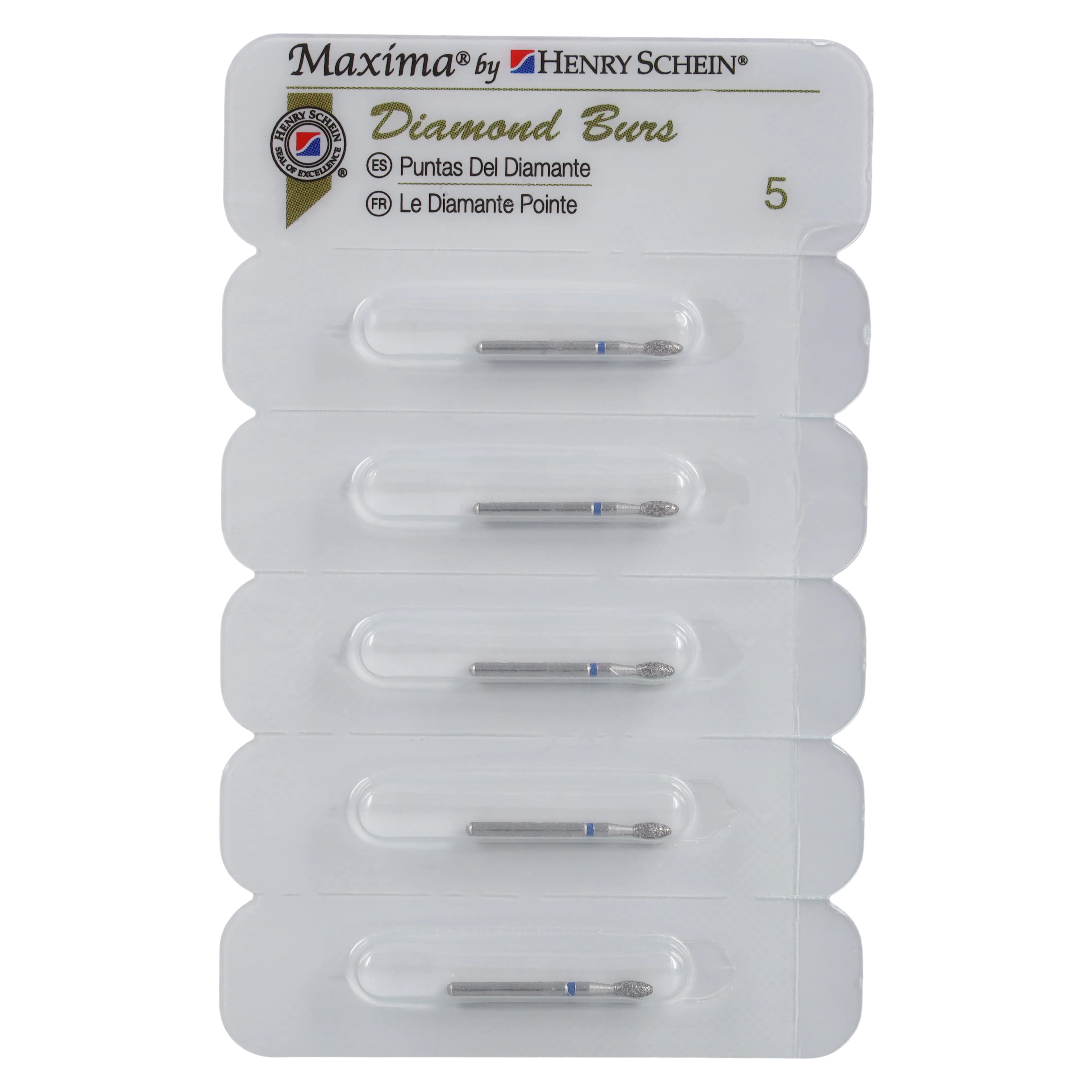 Maxima Diamond FG 379-018M Friction Grip Medium Egg/Football Bur, 3.4 mm, 5/Package thumbnail 4