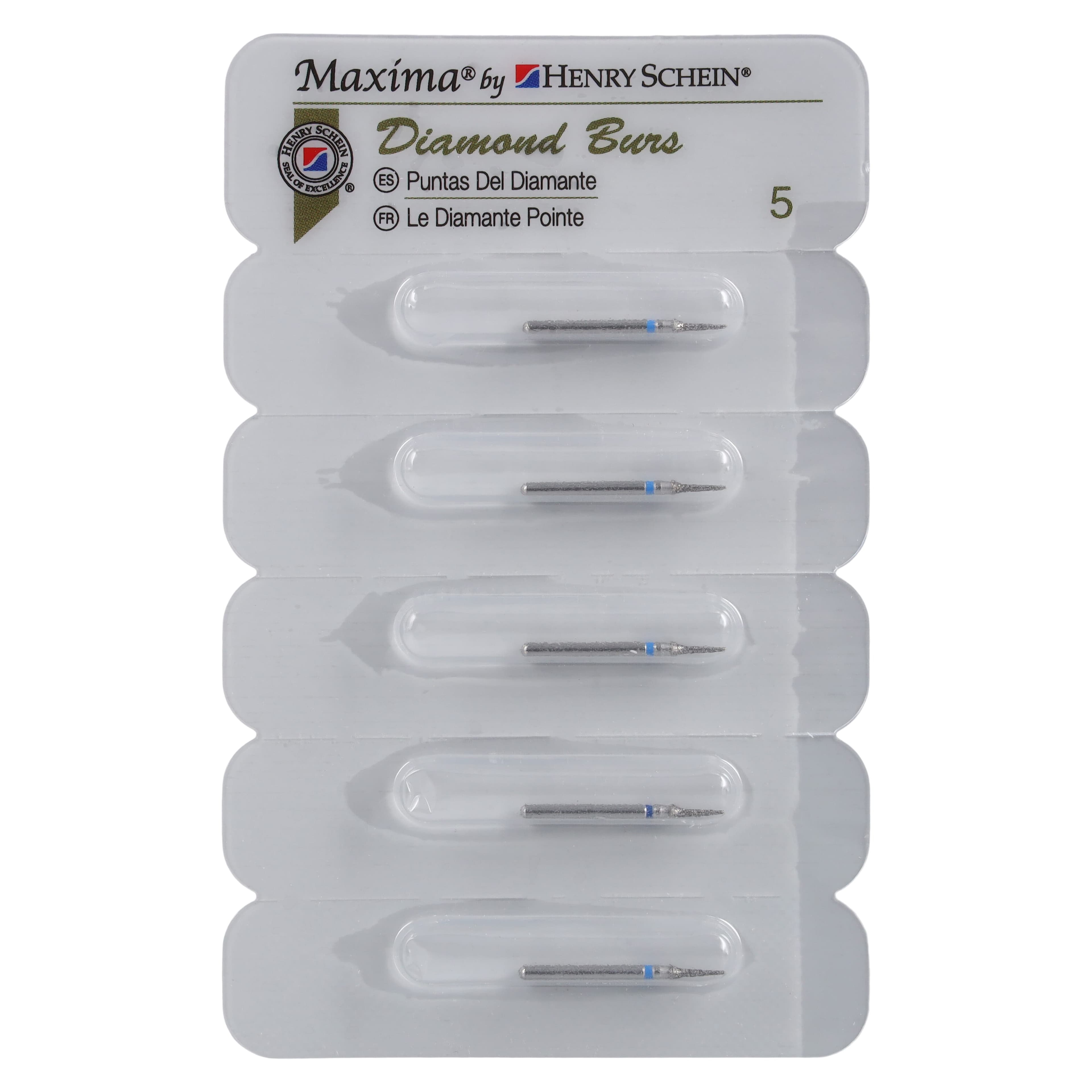 Maxima Diamond FG 392-016M Interproximal Bur, Friction Grip, Medium, 5.0 mm, 5/Pk thumbnail 4