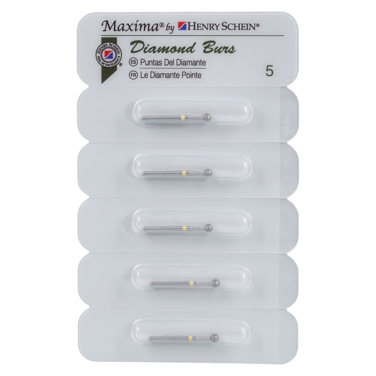 Maxima Diamond FG 801-023SF Round Bur, Friction Grip, Extra Fine, 19.0 mm, 5/Package thumbnail 3
