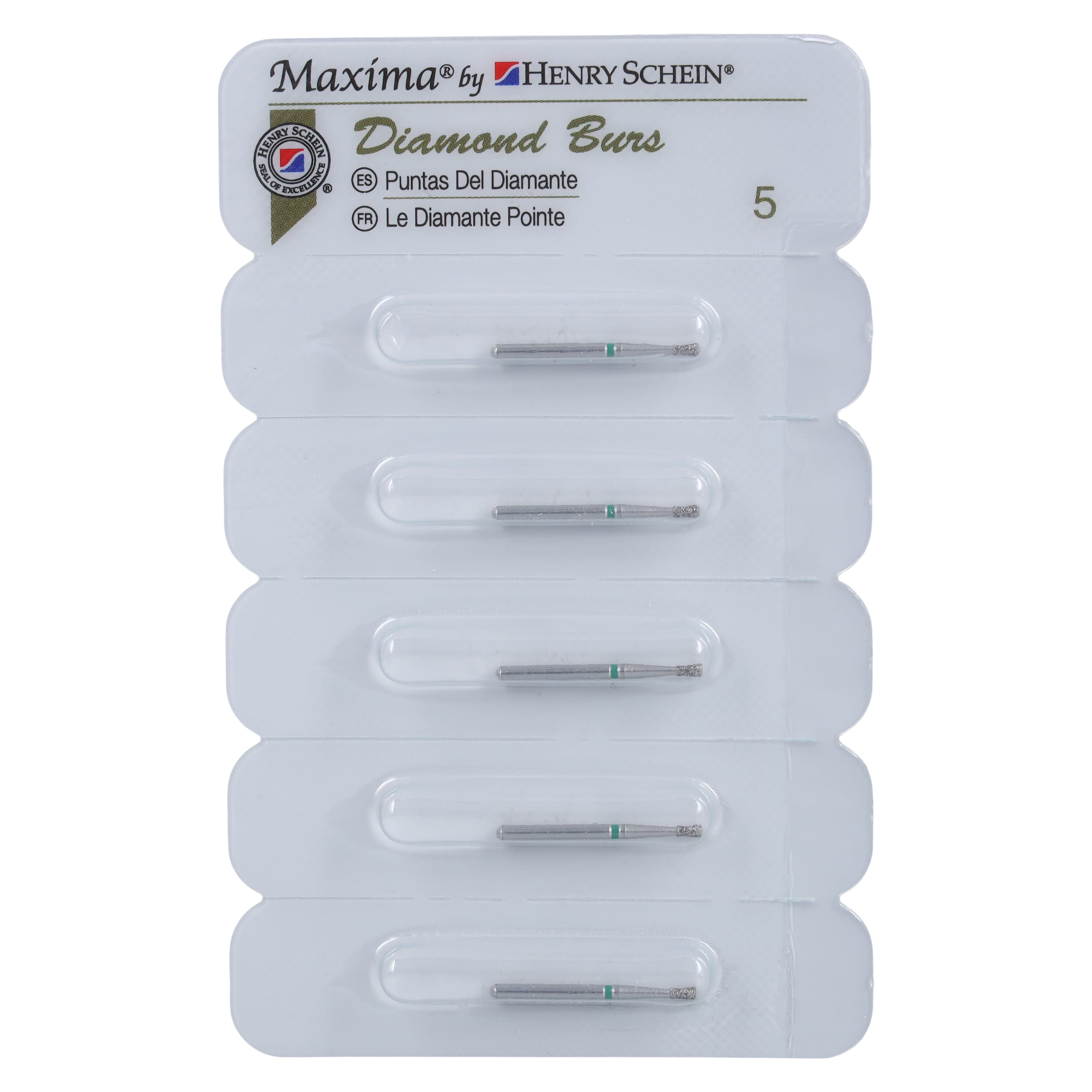 Maxima Diamond FG 806-012C Inverted Cone with Collar Friction Grip Bur, Coarse, 2.2 mm, 5/Pack thumbnail 4