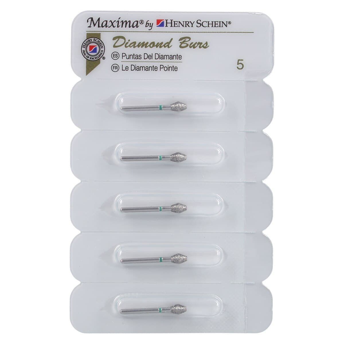 Maxima Diamond FG 811-033C Friction Grip Coarse Barrel Bur, 5.5 mm, 5/Pk thumbnail 4