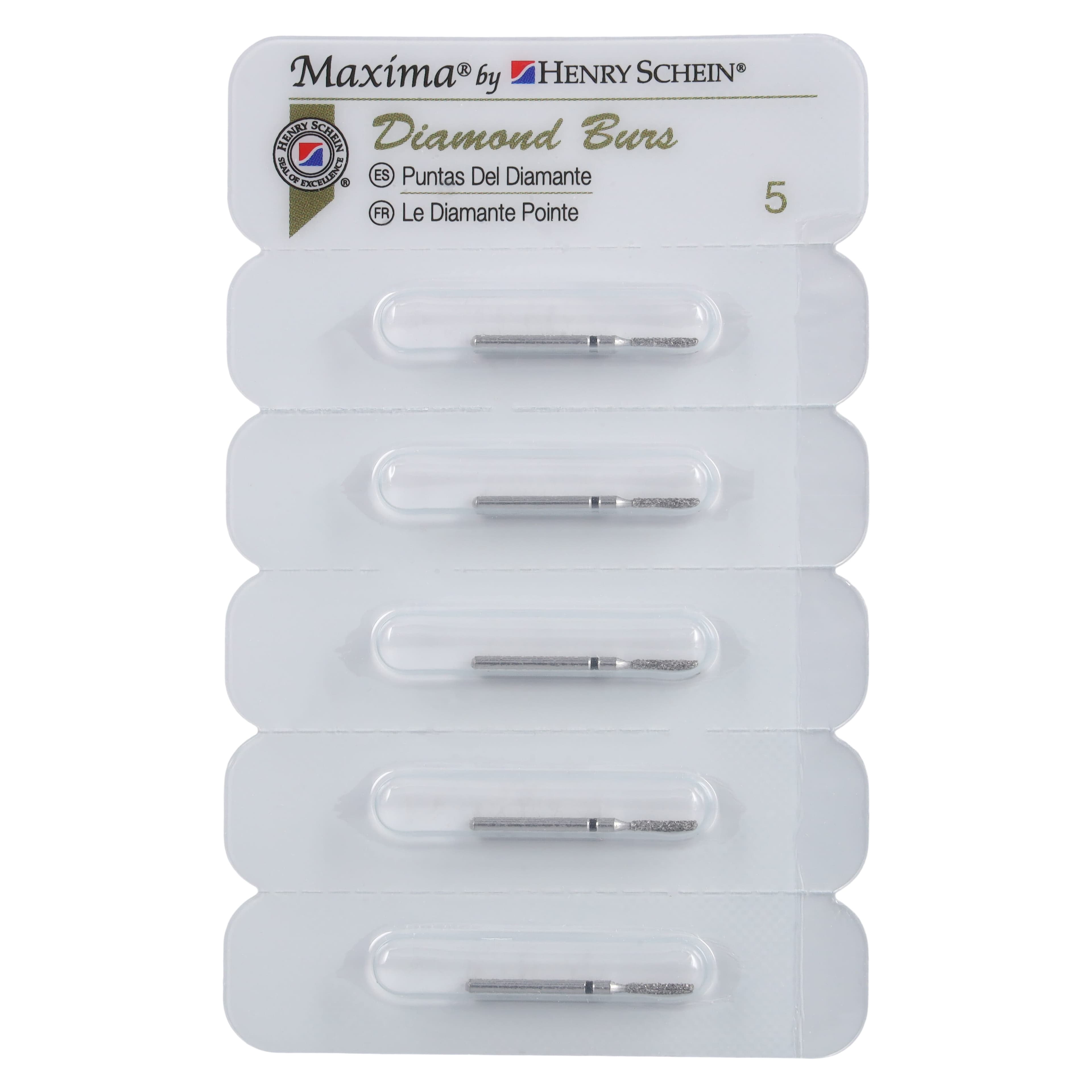Maxima Diamond FG 836-012SC Flat End Cylinder Bur, Super Coarse, Friction Grip, 6.0 mm, 5/Pack thumbnail 4