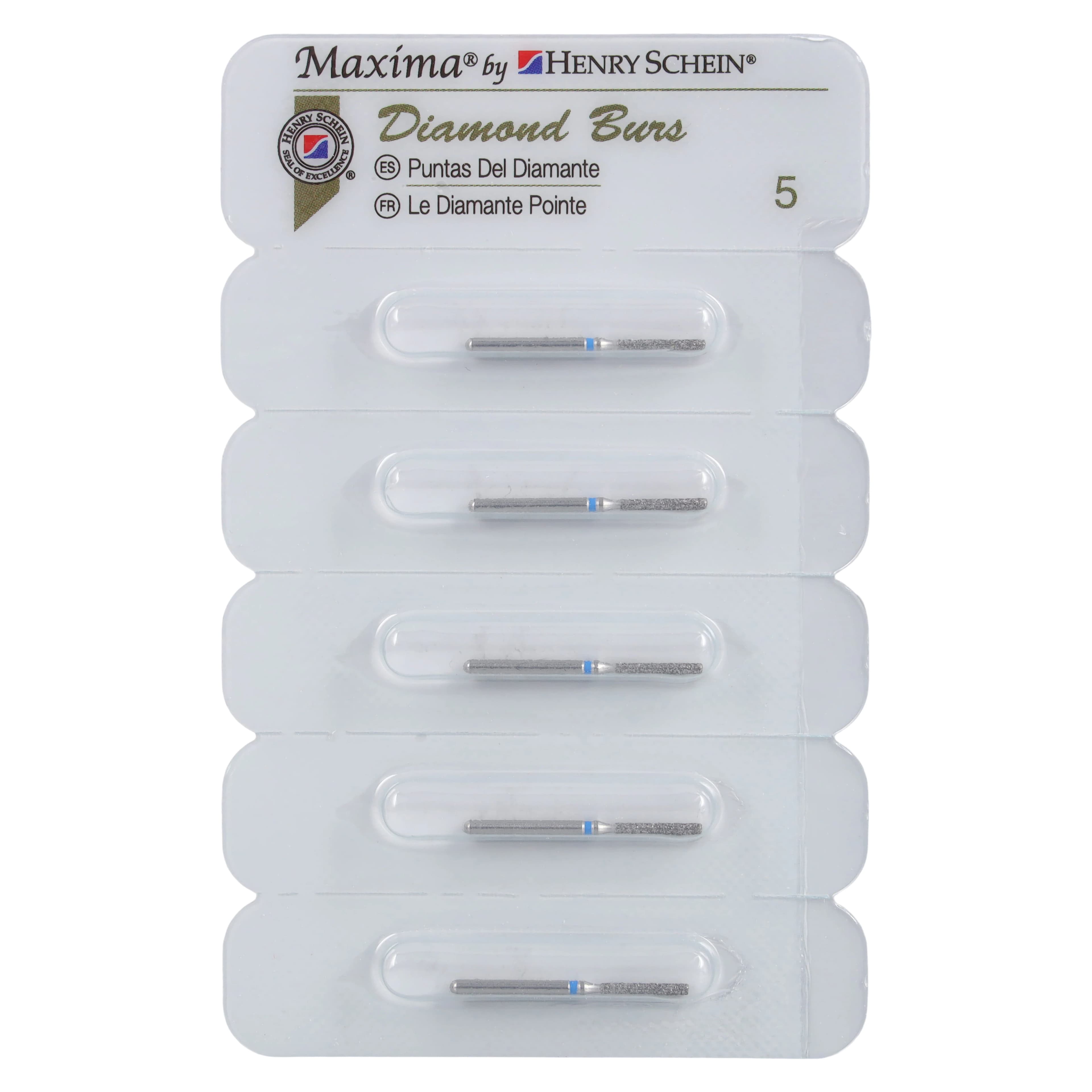 Maxima Diamond FG 837-012M Friction Grip Medium Flat End Cylinder Bur, 8.0 mm, 5/Pack thumbnail 4