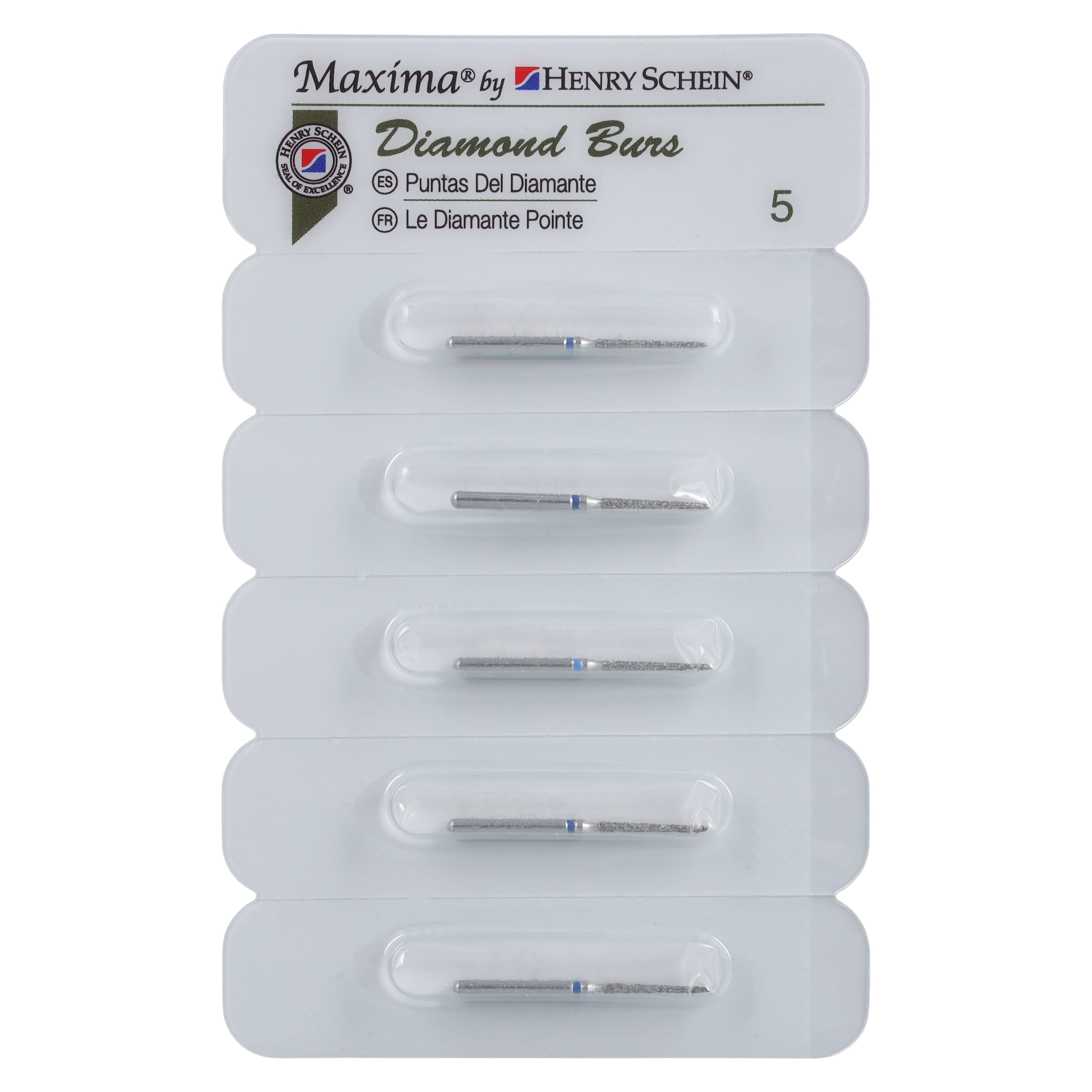 Maxima Diamond FG 850-012M Round End Taper Bur, Friction Grip, Medium, 10.0 mm, 5/Pack thumbnail 4