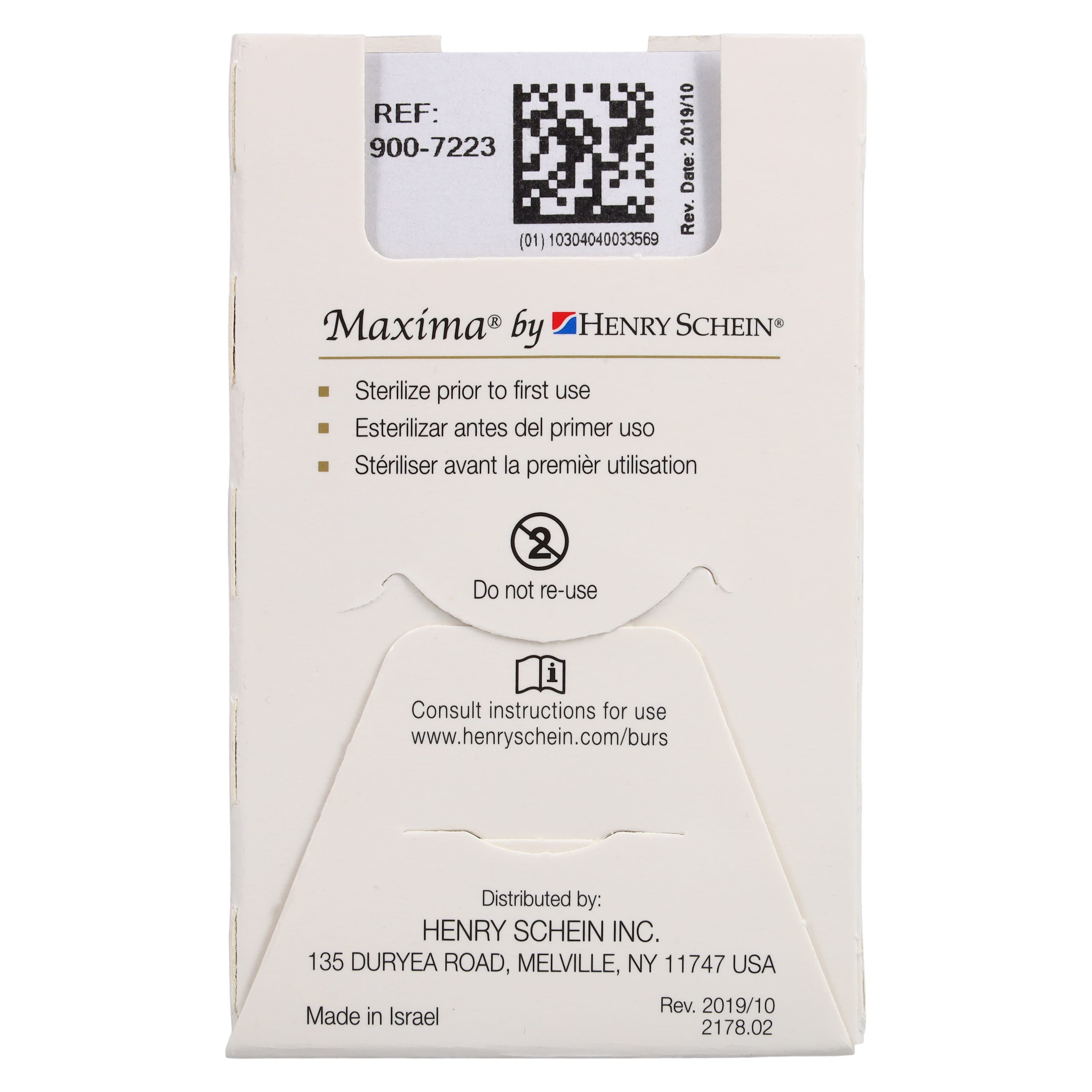 Maxima Diamond FG 850-012M Round End Taper Bur, Friction Grip, Medium, 10.0 mm, 5/Pack thumbnail 6