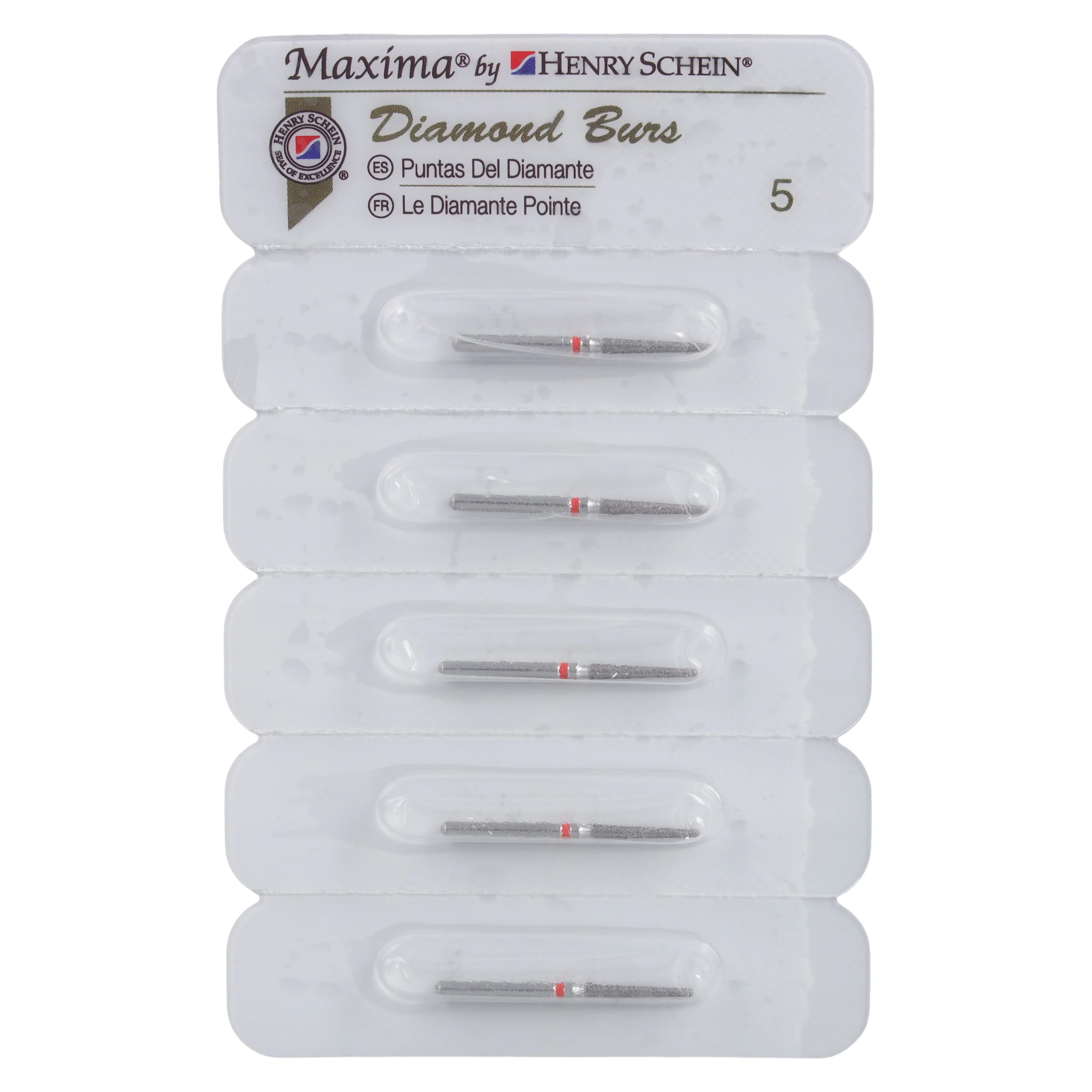 Maxima Diamond FG 850-014F Friction Grip Fine Round End Taper Bur, 10.0 mm, 5/Package thumbnail 4
