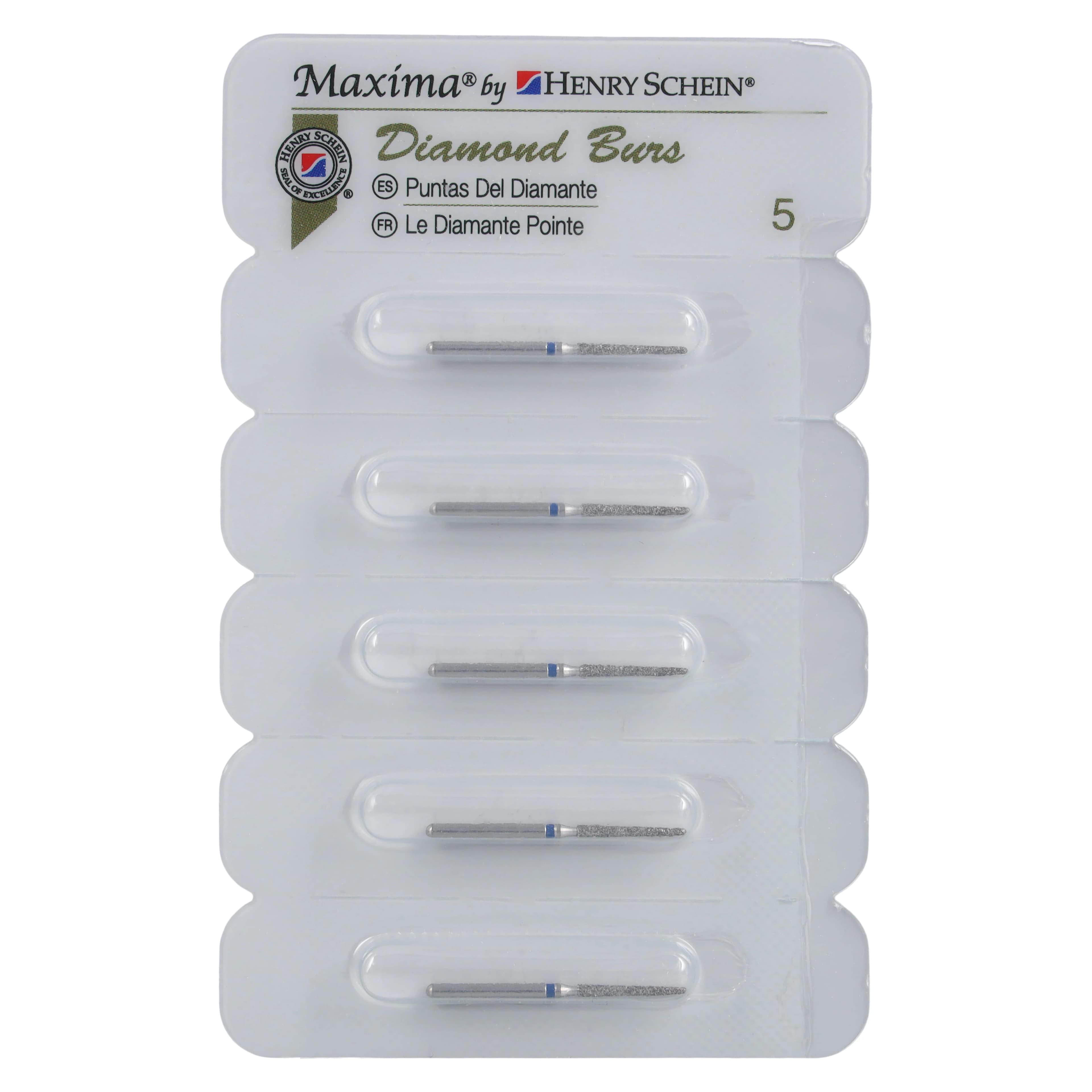 Maxima Diamond FG 850-014M Round End Taper Bur, Friction Grip, Medium, 10.0 mm, 5/Pack thumbnail 4