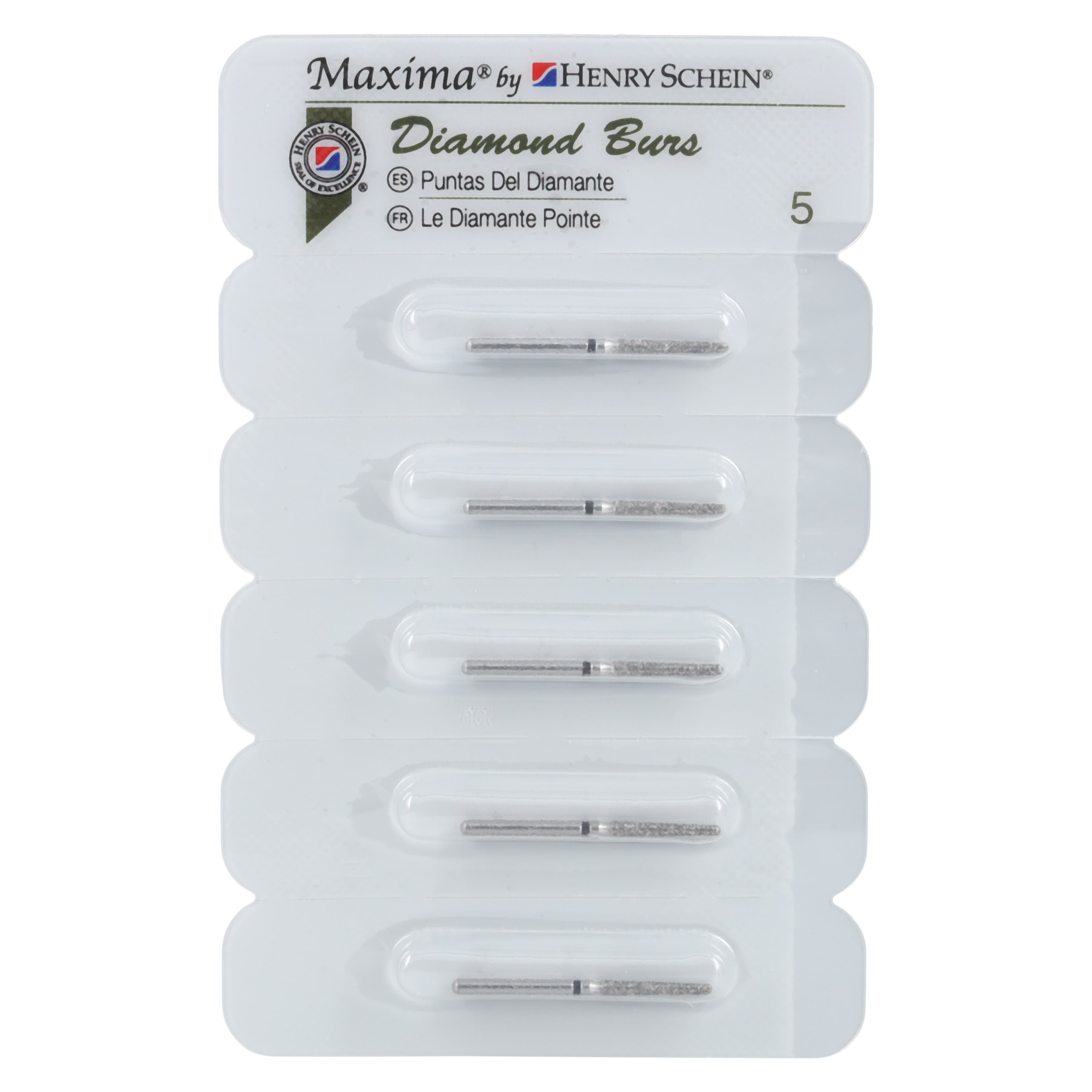 Maxima Diamond FG 850-016SC Round End Taper Bur, Friction Grip, Super Coarse, 10.0 mm, 5/Pack thumbnail 4