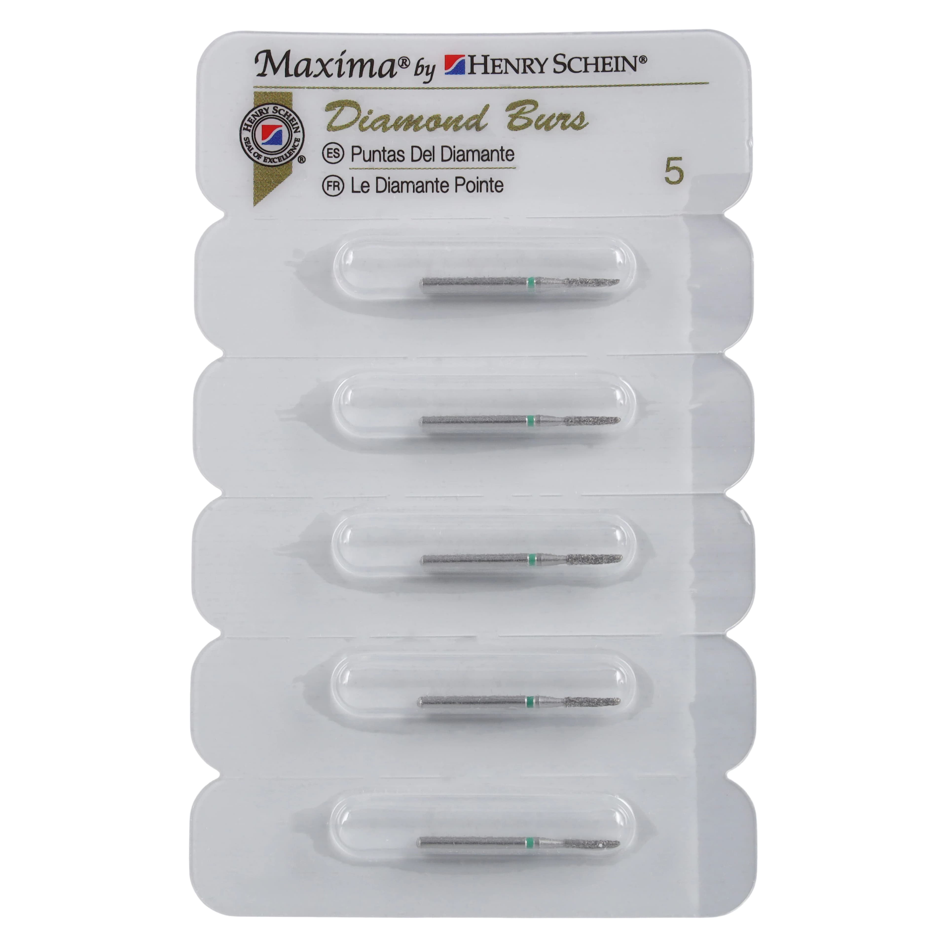 Maxima Diamond FG 855-012C Friction Grip Coarse Round End Taper Bur, 6.5 mm, 5/Pk thumbnail 4