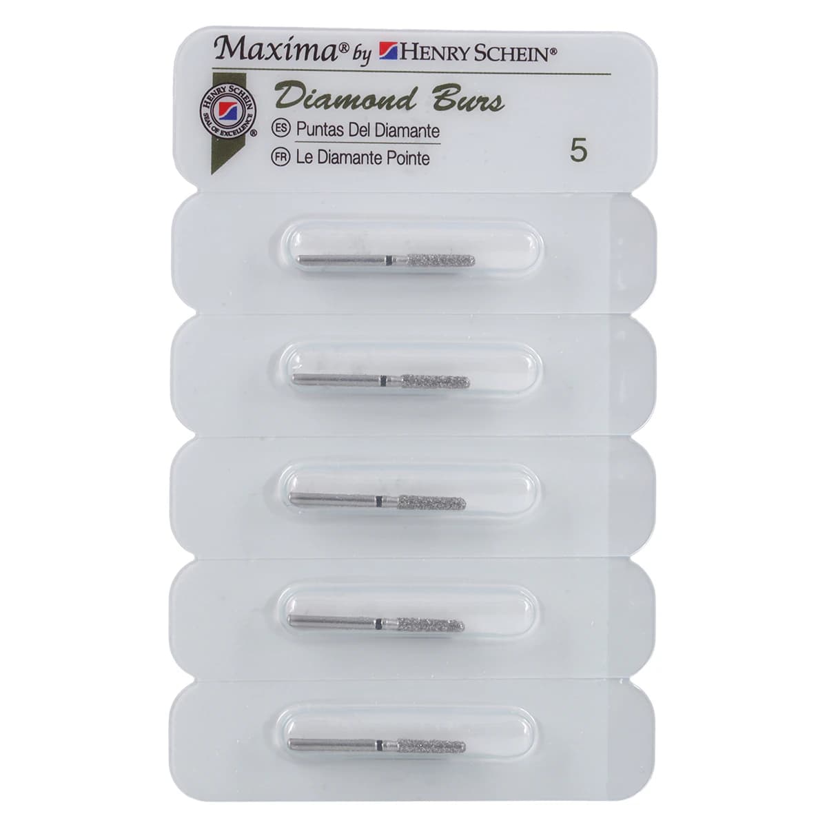 Maxima Diamond FG 856-018SC Round End Taper Bur, Friction Grip, Super Coarse, 8.0 mm, 5/Pack thumbnail 4