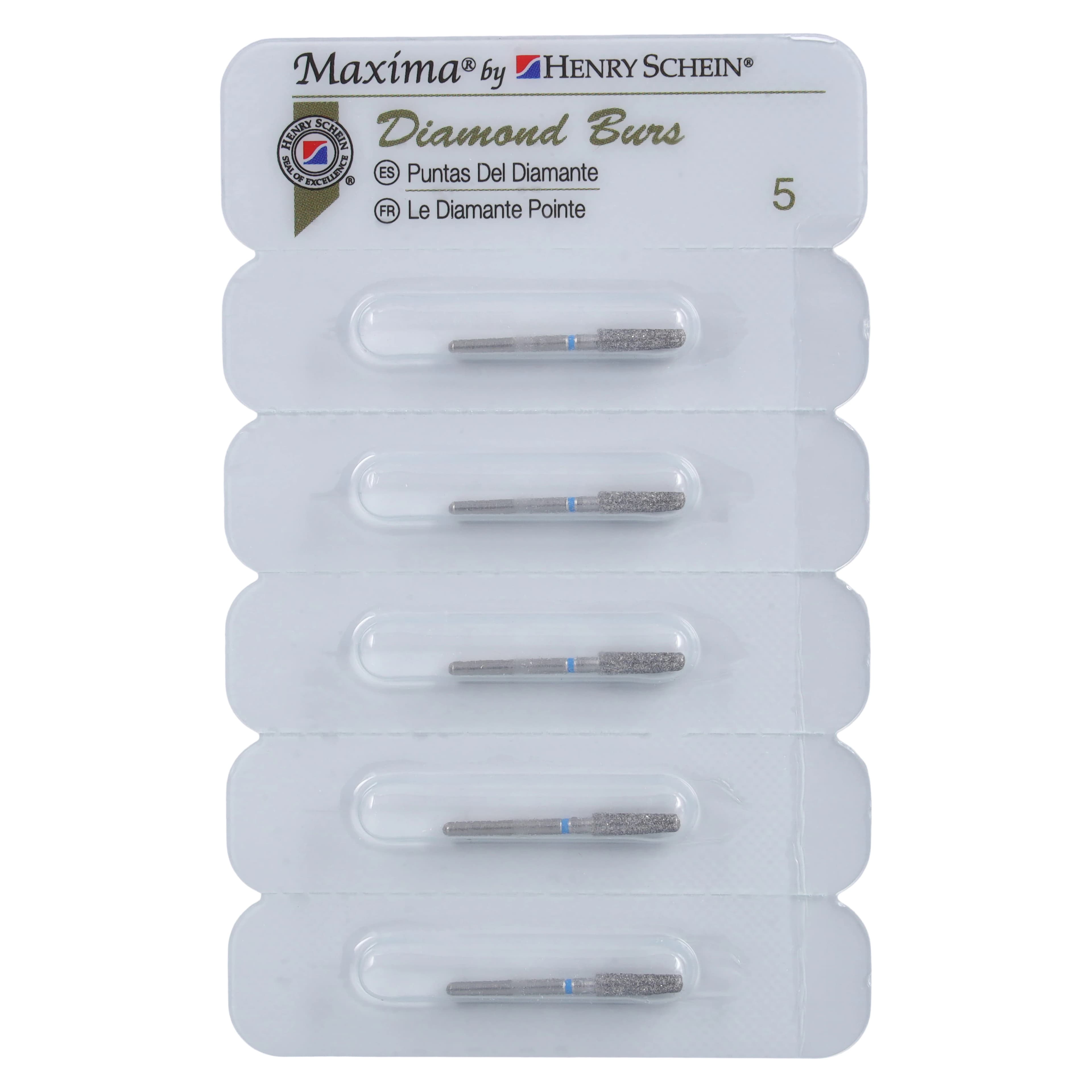 Maxima Diamond FG 856-025M Friction Grip Medium Round End Taper Bur, 8.0 mm, 5/Pack thumbnail 4