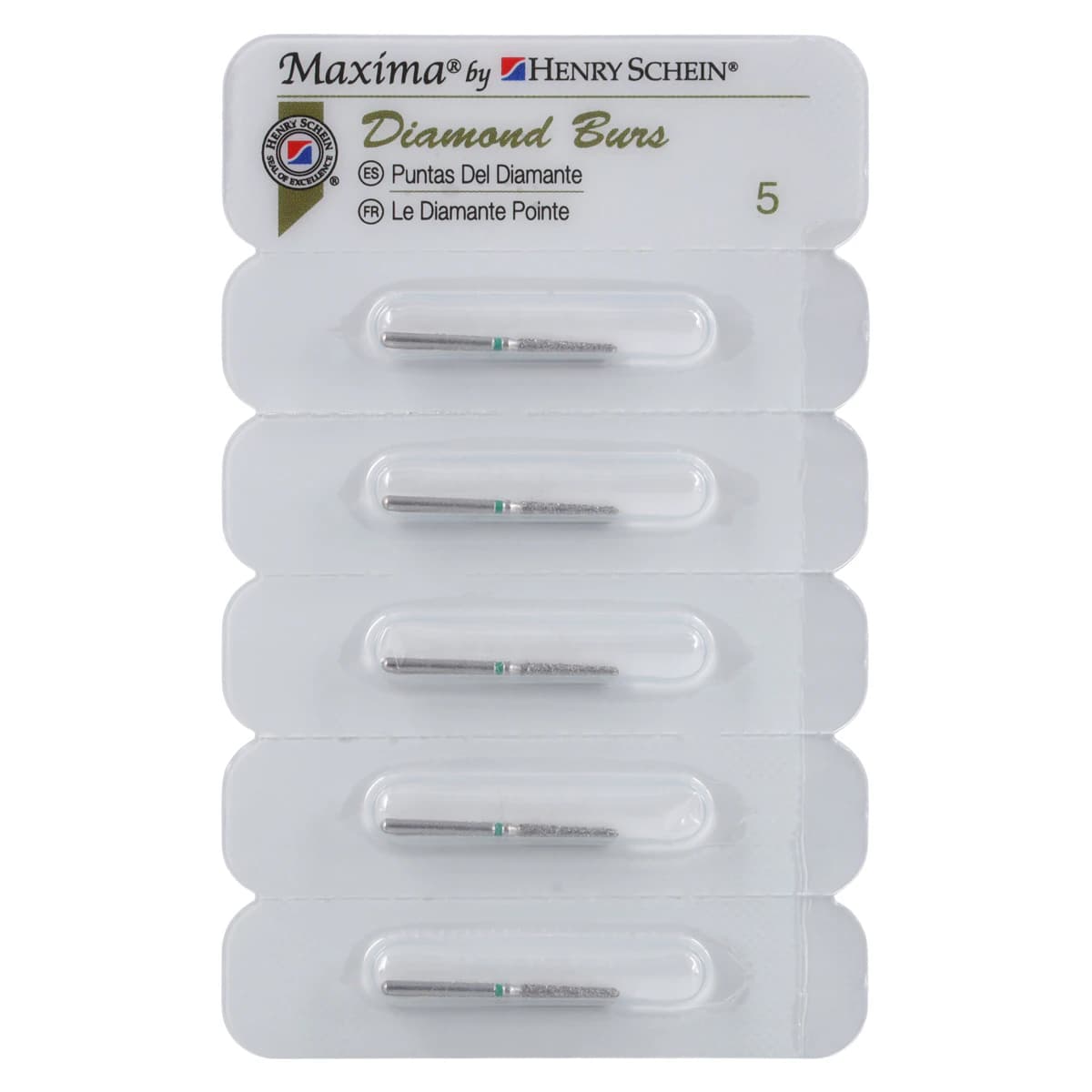 Maxima Diamond FG 856L-016C Friction Grip Coarse Round End Taper Bur, 9.0 mm, 5/Package thumbnail 4