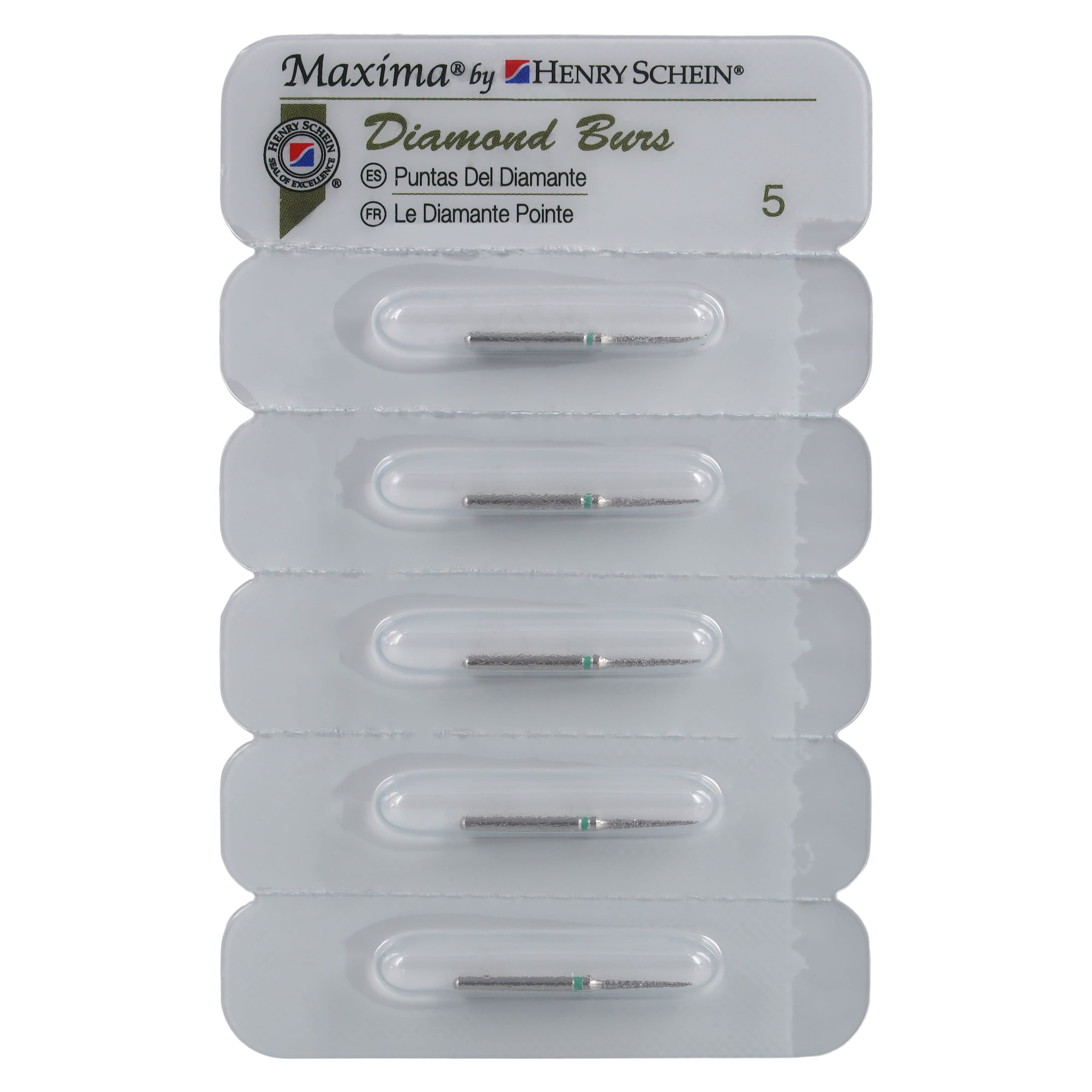 Maxima Diamond FG 858-010C Friction Grip Coarse Needle Bur, 8.0 mm, 5/Package thumbnail 4