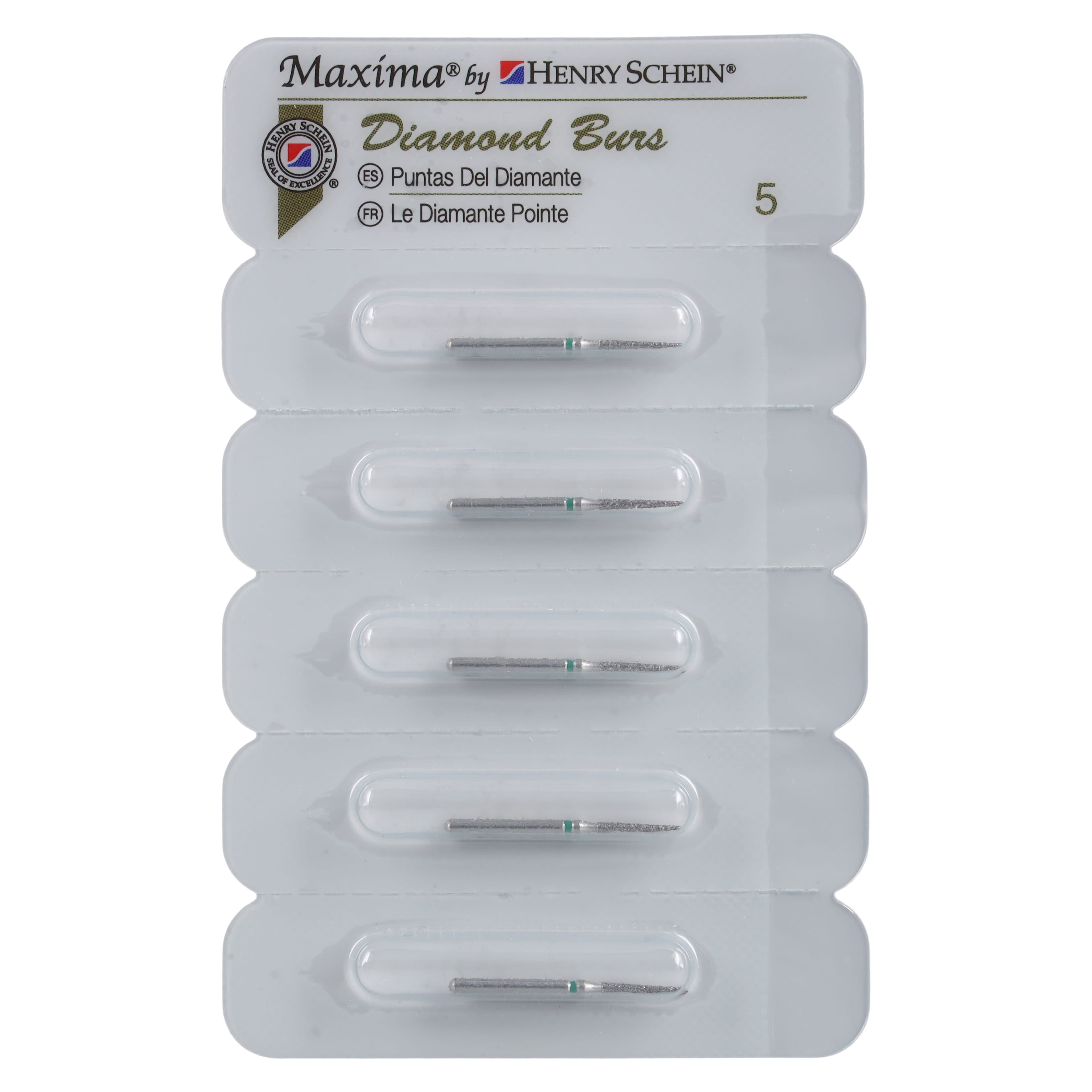 Maxima Diamond FG 858-012C Friction Grip Coarse Needle Bur, 8.0 mm, 5/Package thumbnail 4