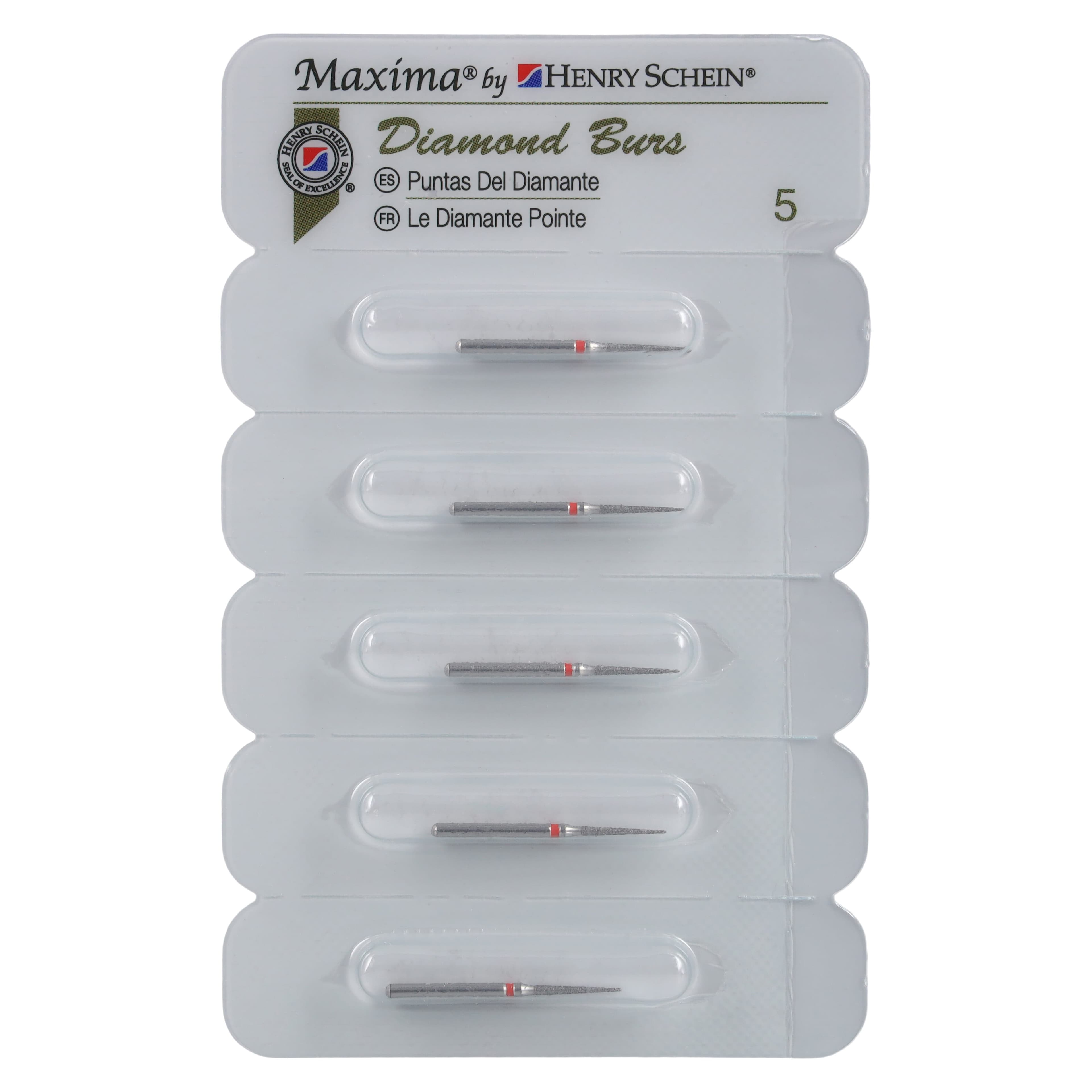 Maxima Diamond FG 858-012F Fine Needle Bur, Friction Grip, 8.0 mm, 5/Package thumbnail 4