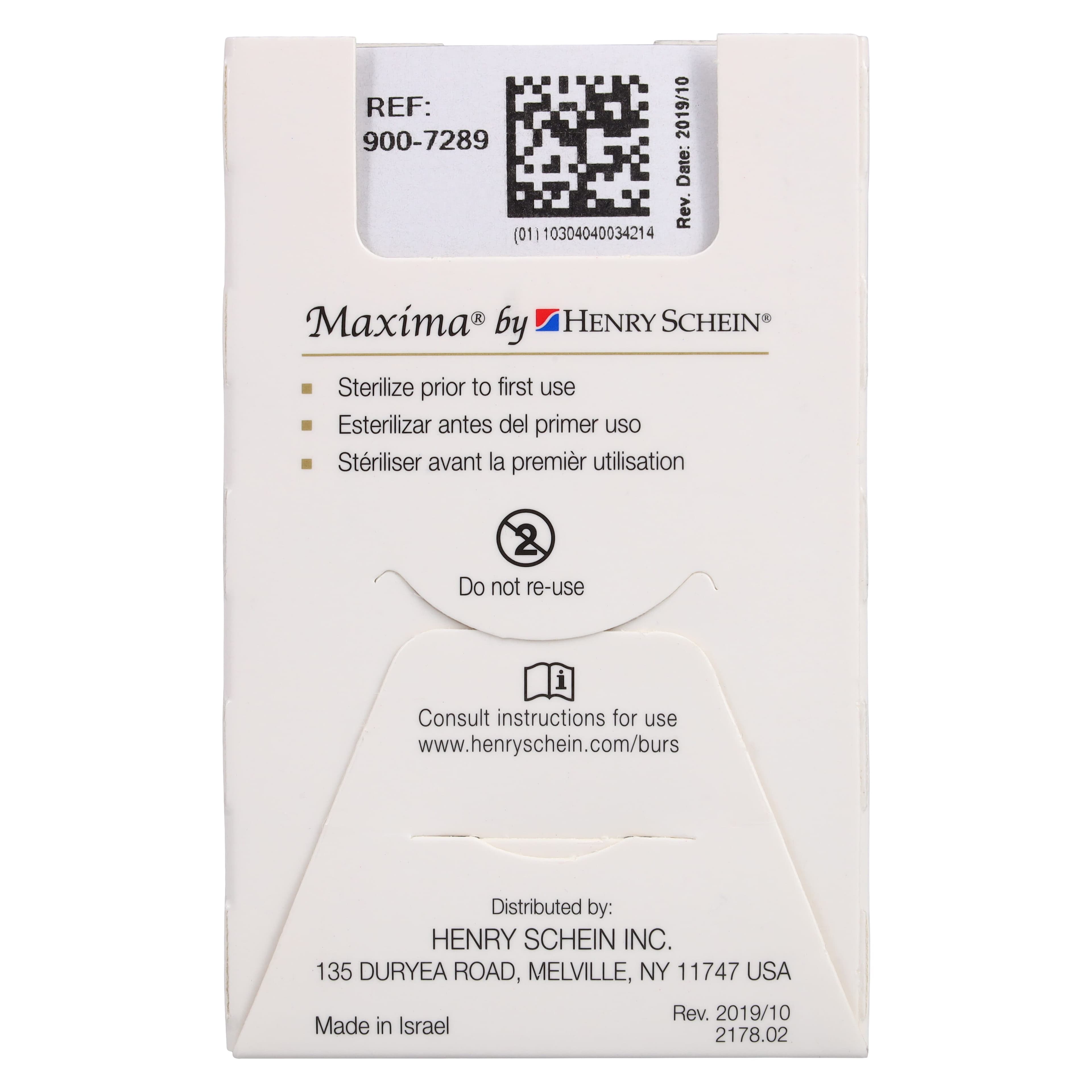 Maxima Diamond FG 858-012M Friction Grip Medium Needle Bur, 8.0 mm, 5/Package thumbnail 6