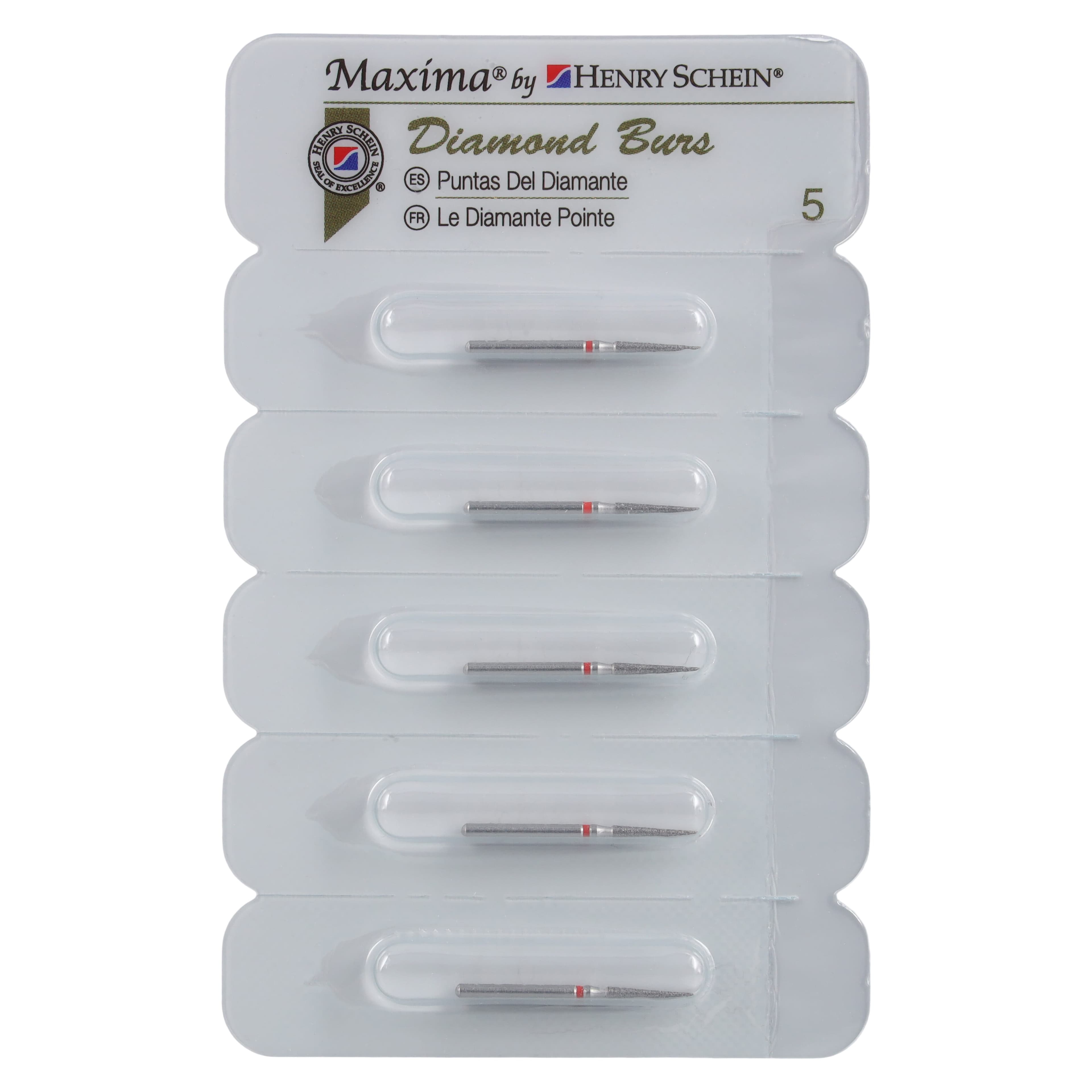 Maxima Diamond FG 858-014F Fine Needle Bur, Friction Grip, 8.0 mm, 5/Package thumbnail 4