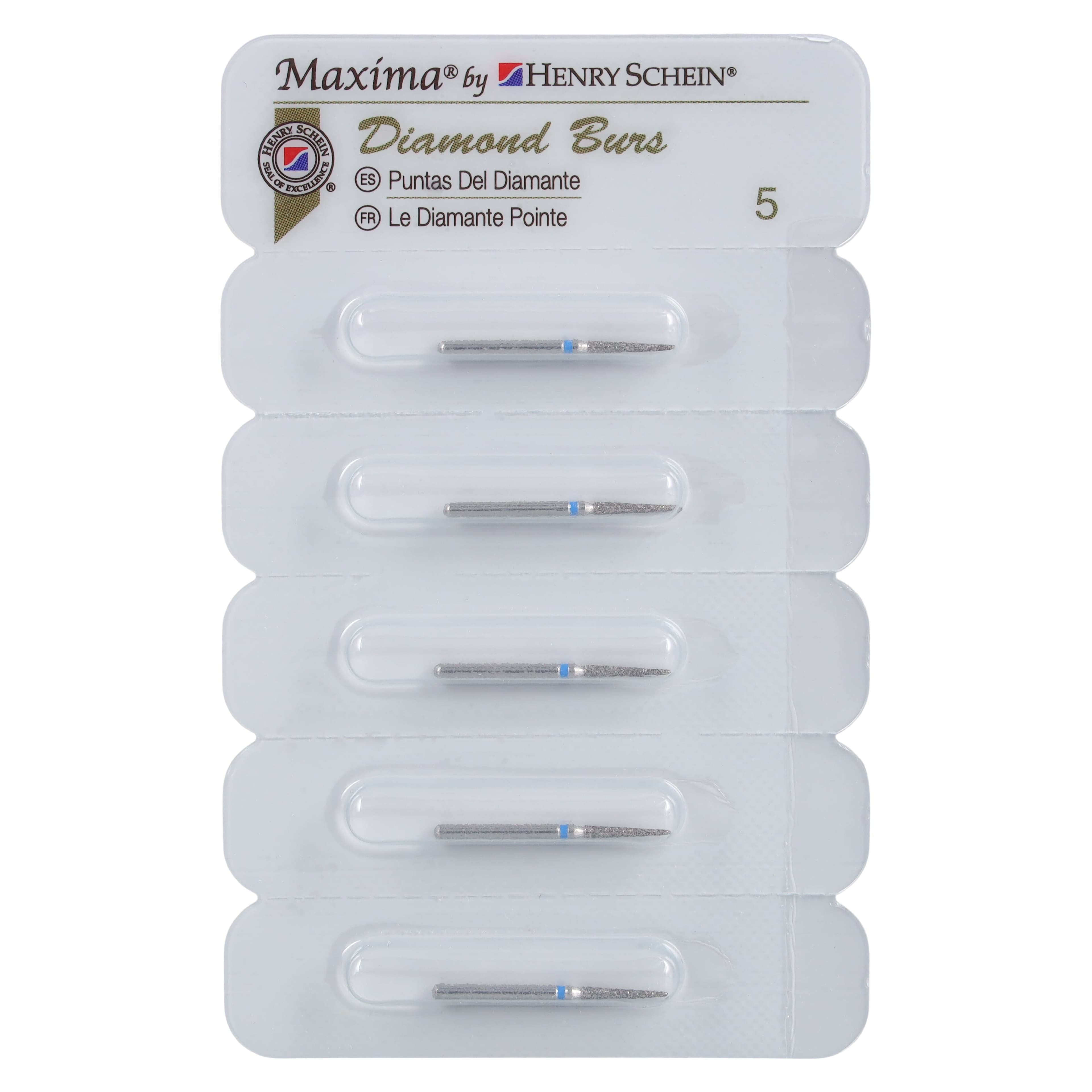 Maxima Diamond FG 858-014M Friction Grip Medium Needle Bur, 8.0 mm, 5/Pack thumbnail 4