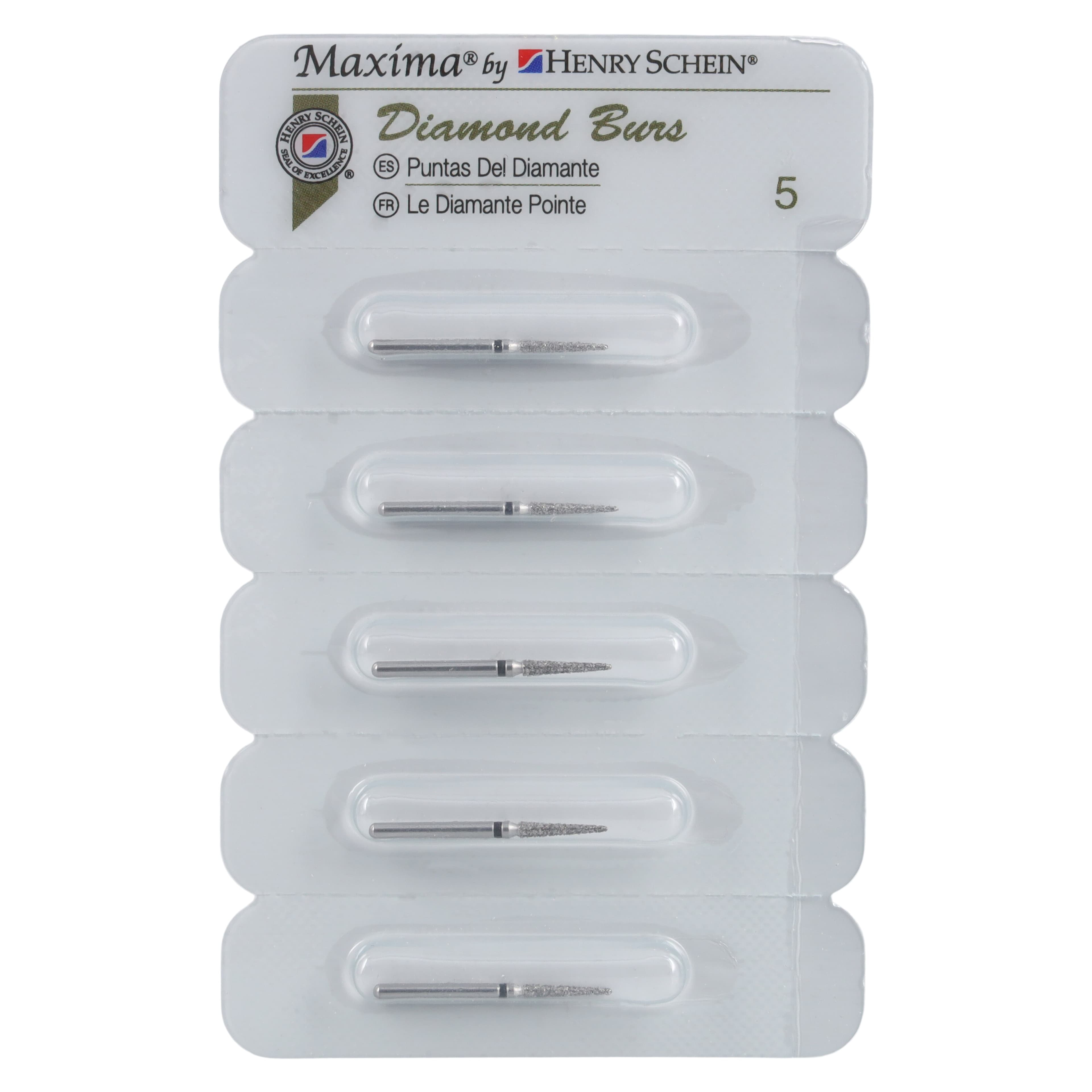 Maxima Diamond FG 858-014SC Friction Grip Super Coarse Needle Bur, 8.0 mm, 5/Pack thumbnail 4