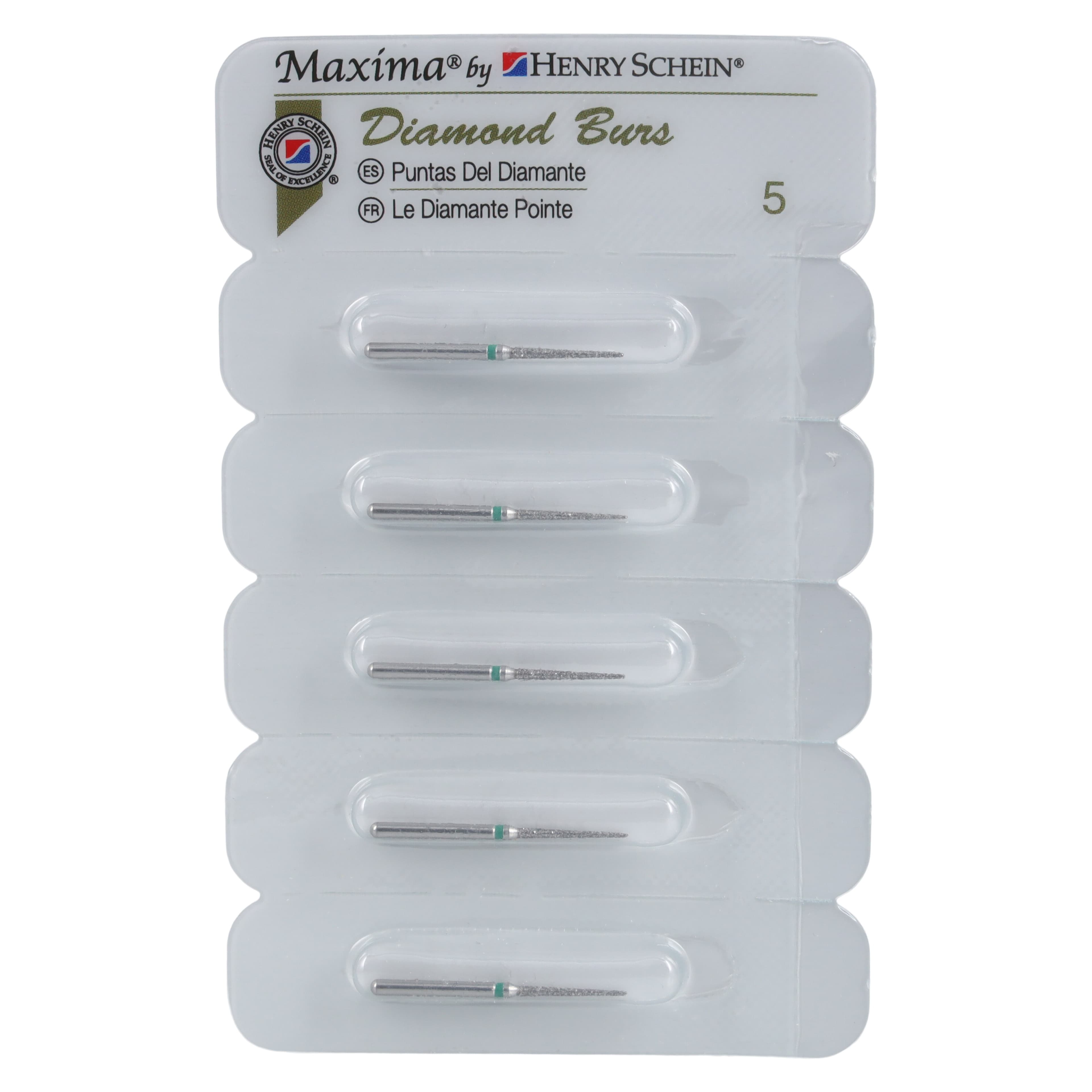Maxima Diamond FG 859-010C Friction Grip Coarse Needle Bur, 10.0 mm, 5/Package thumbnail 4