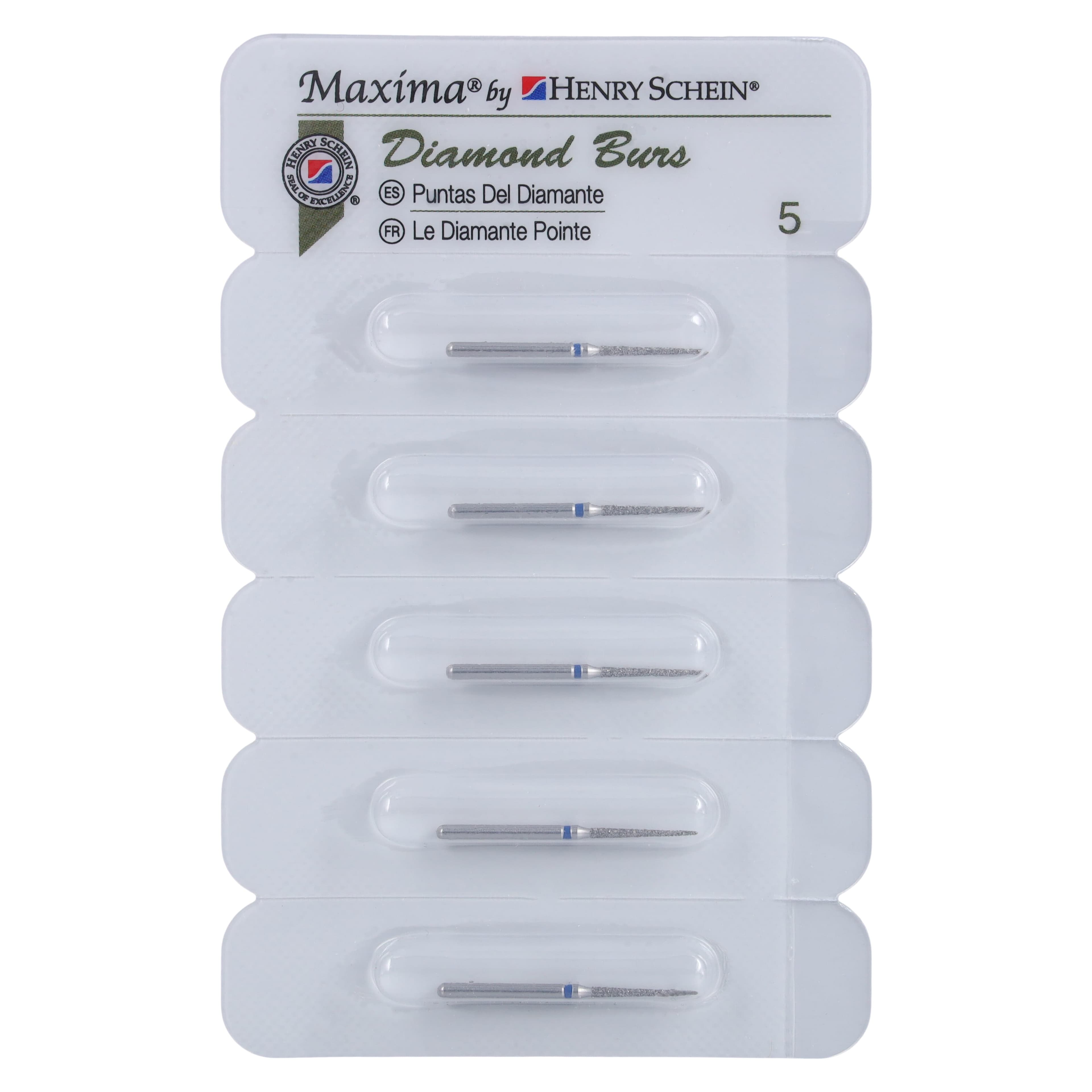 Maxima Diamond FG 859-010M Friction Grip Medium Needle Bur, 10.0 mm, 5/Package thumbnail 4