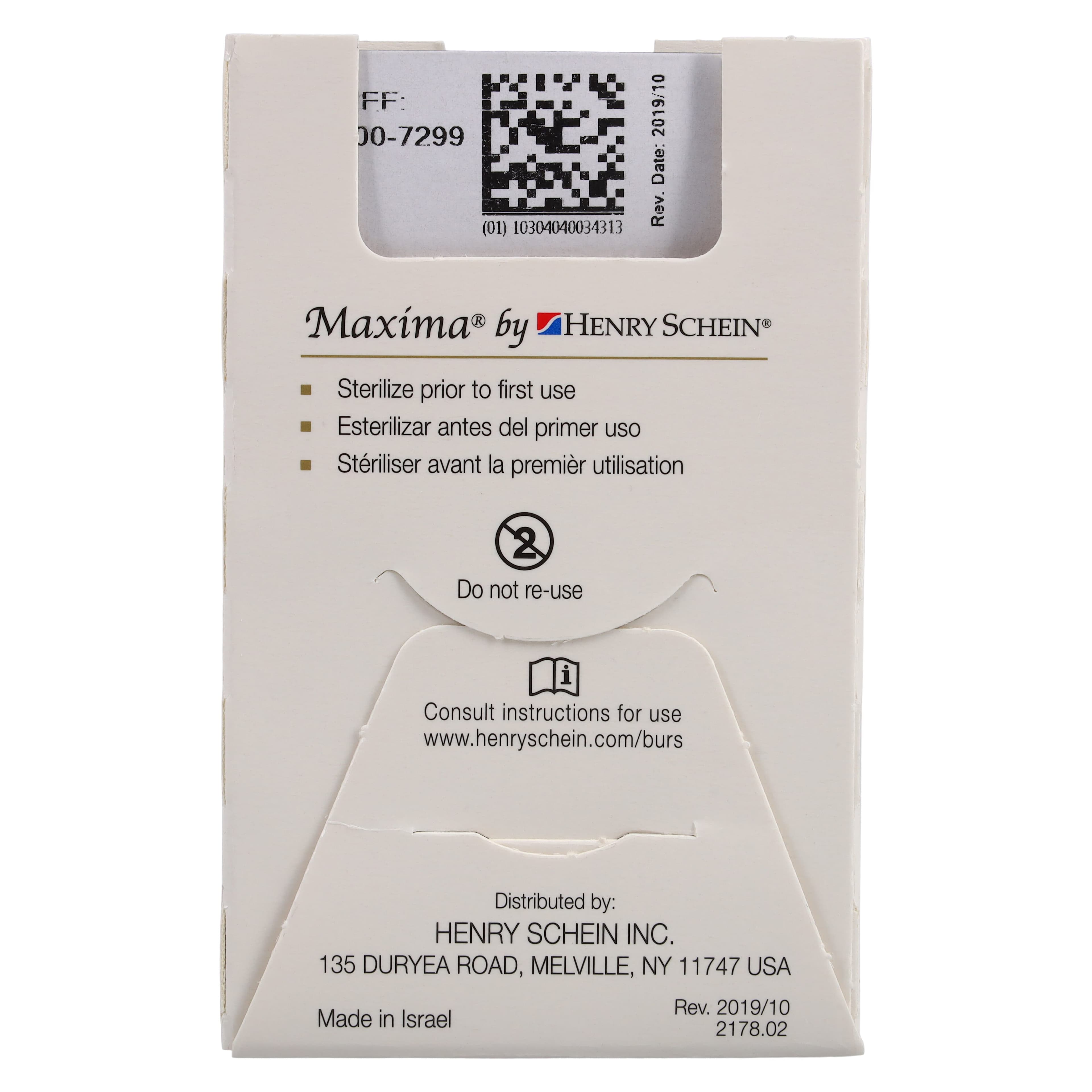Maxima Diamond FG 859-012C Friction Grip Coarse Needle Bur, 10.0 mm, 5/Package thumbnail 6