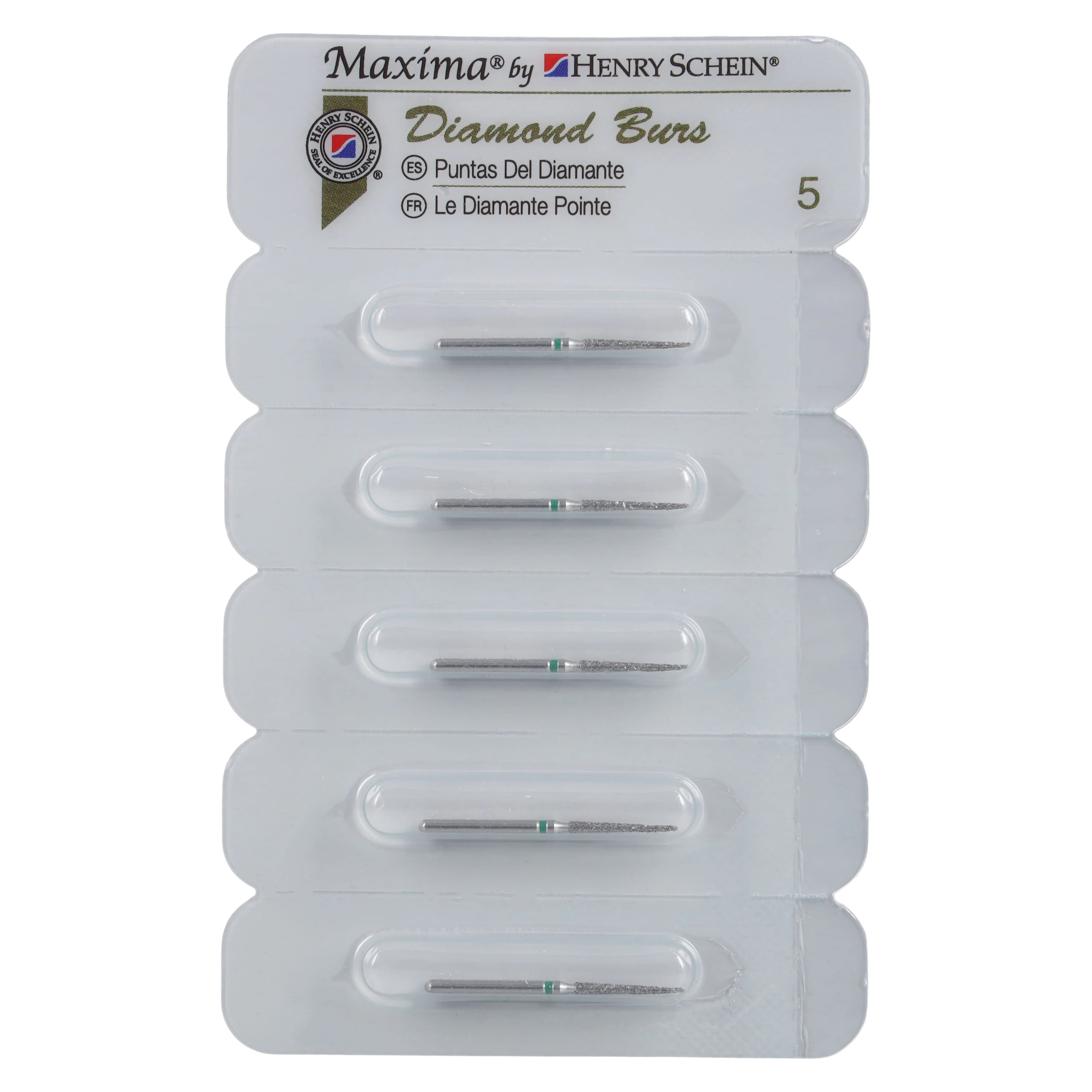 Maxima Diamond FG 859-014C Friction Grip Coarse Needle Bur, 10.0 mm, 5/Package thumbnail 4