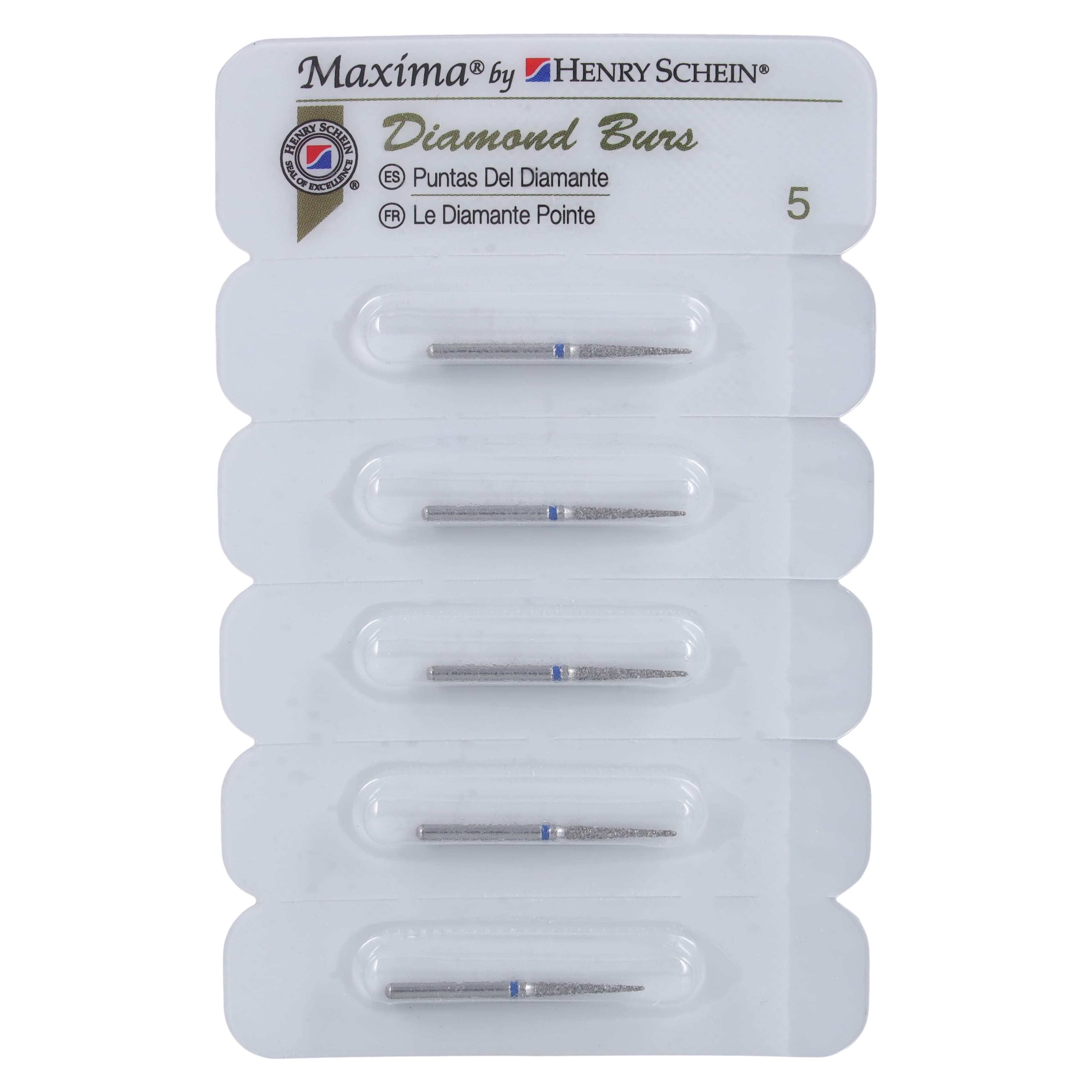 Maxima Diamond FG 859-014M Friction Grip Medium Needle Bur, 10.0 mm, 5/Package thumbnail 4