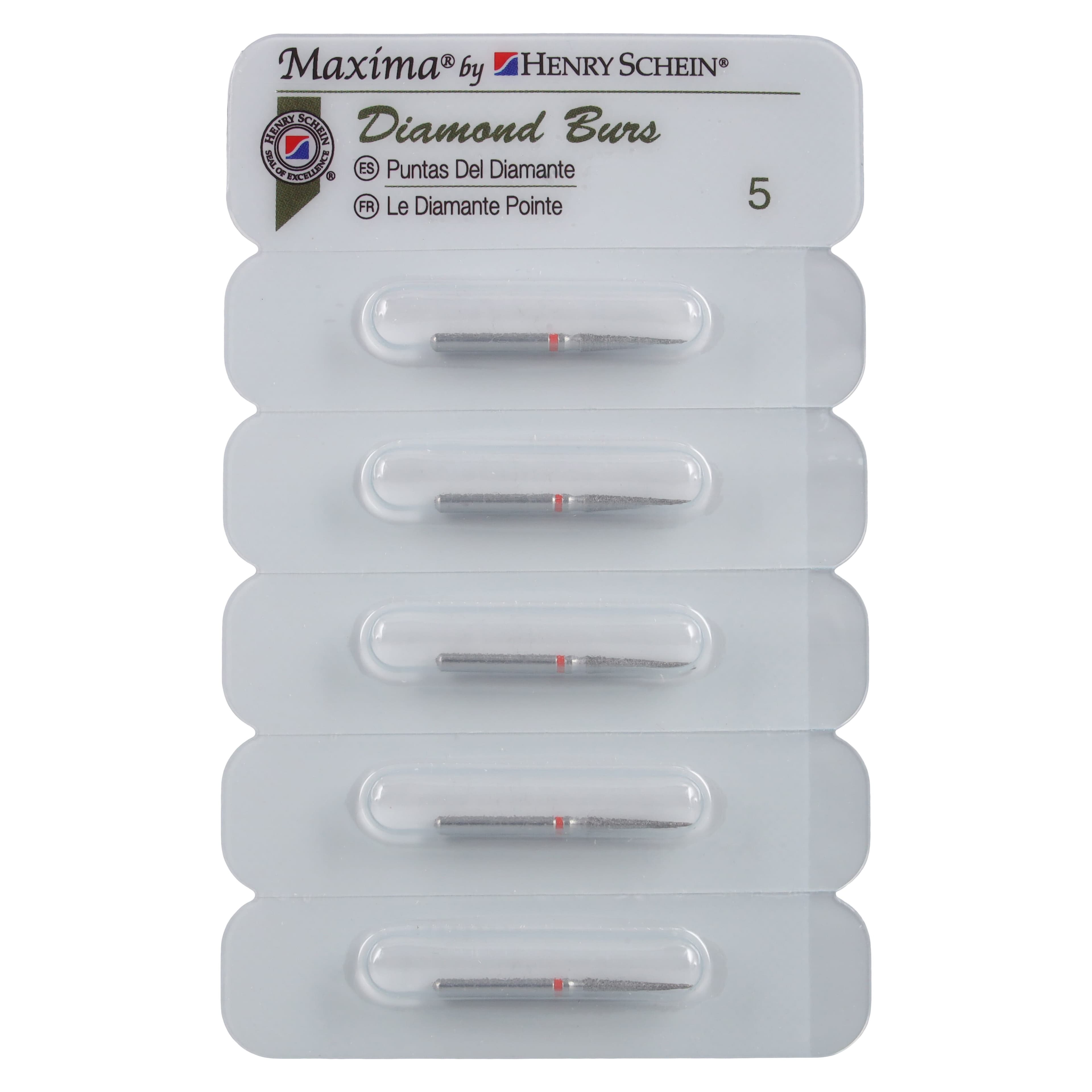 Maxima Diamond FG 859-016F Fine Needle Bur, Friction Grip, 10.0 mm, 5/Pack thumbnail 4